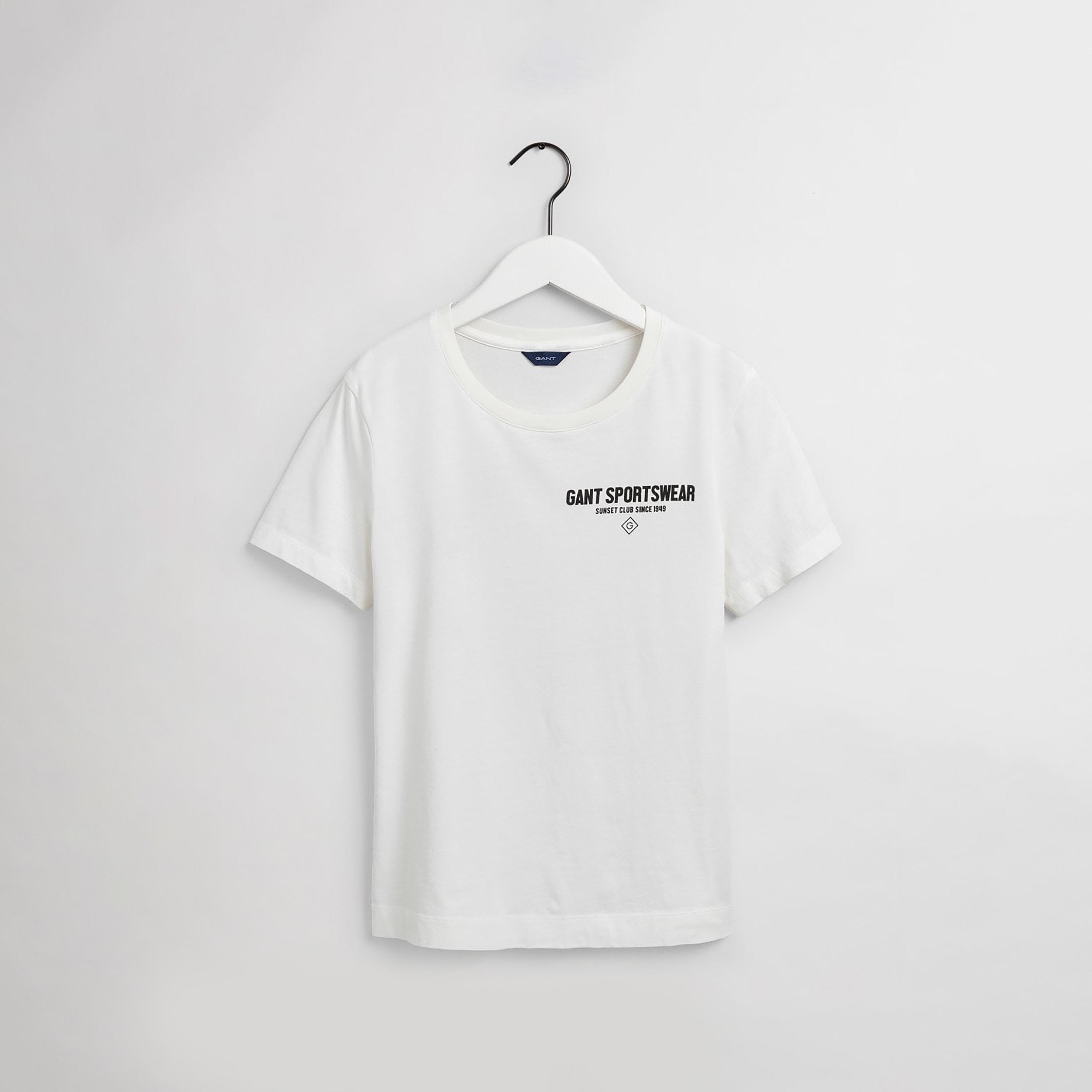Gant Printed Round Neck Short Sleeves Women's T-Shirt-women-clothing-tshirts-image-10
