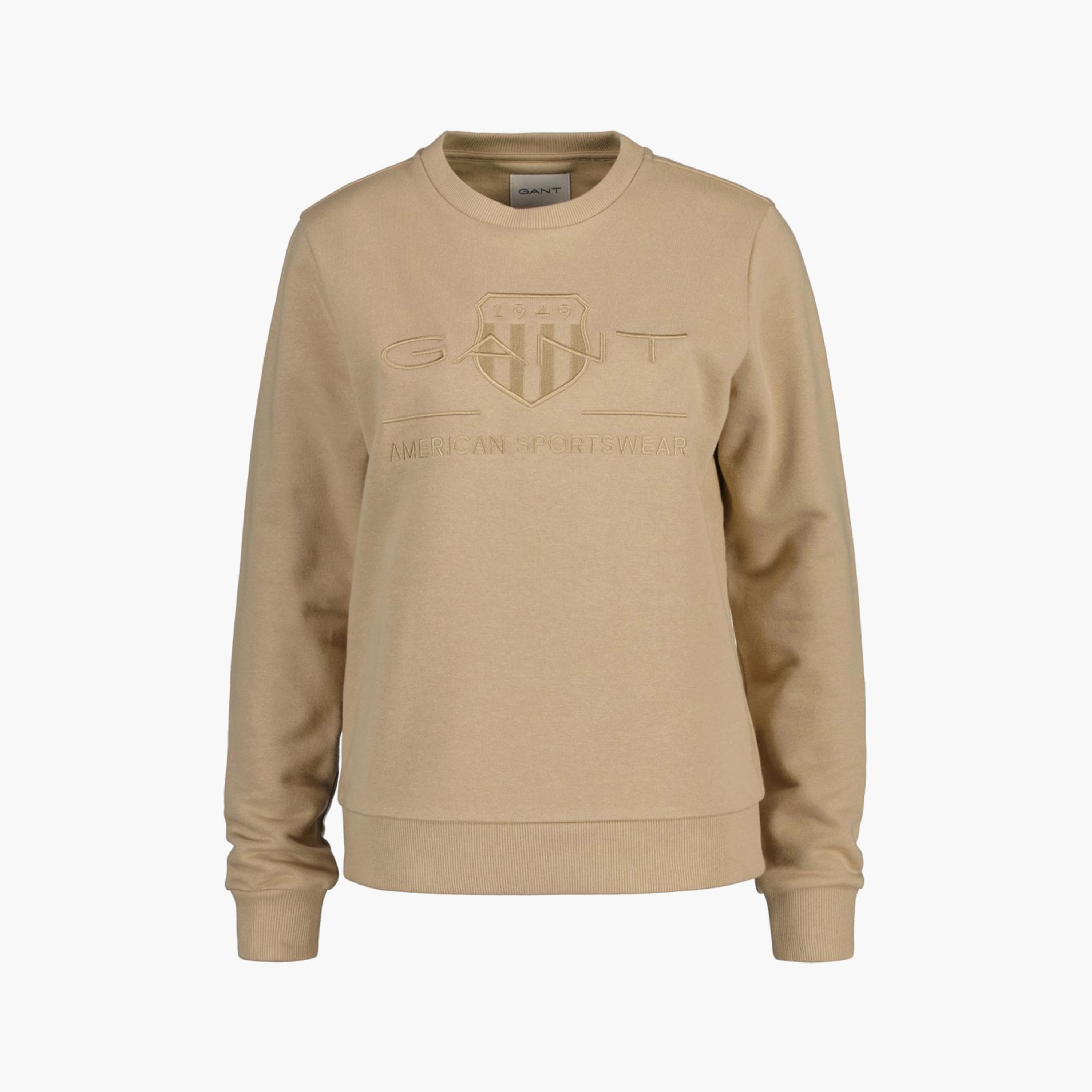 Gant Embroidered Logo Crew Neck Long Sleeves Sweatshirt-women-winterwear-hoodiesandsweatshirts-hoodies-image-1