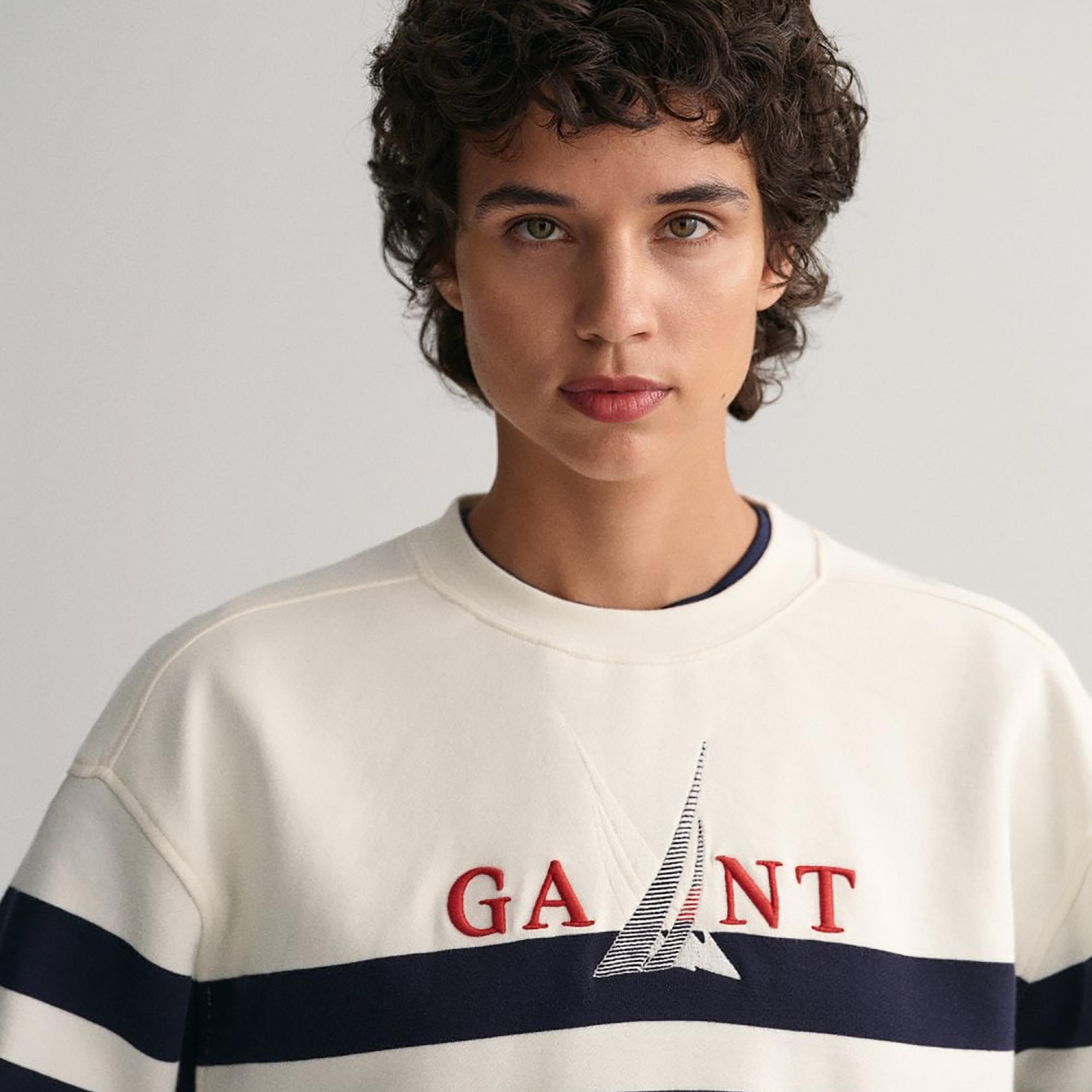 Gant Striped Crew Neck Long Sleeves Sweatshirt-women-winterwear-hoodiesandsweatshirts-hoodies-image-3