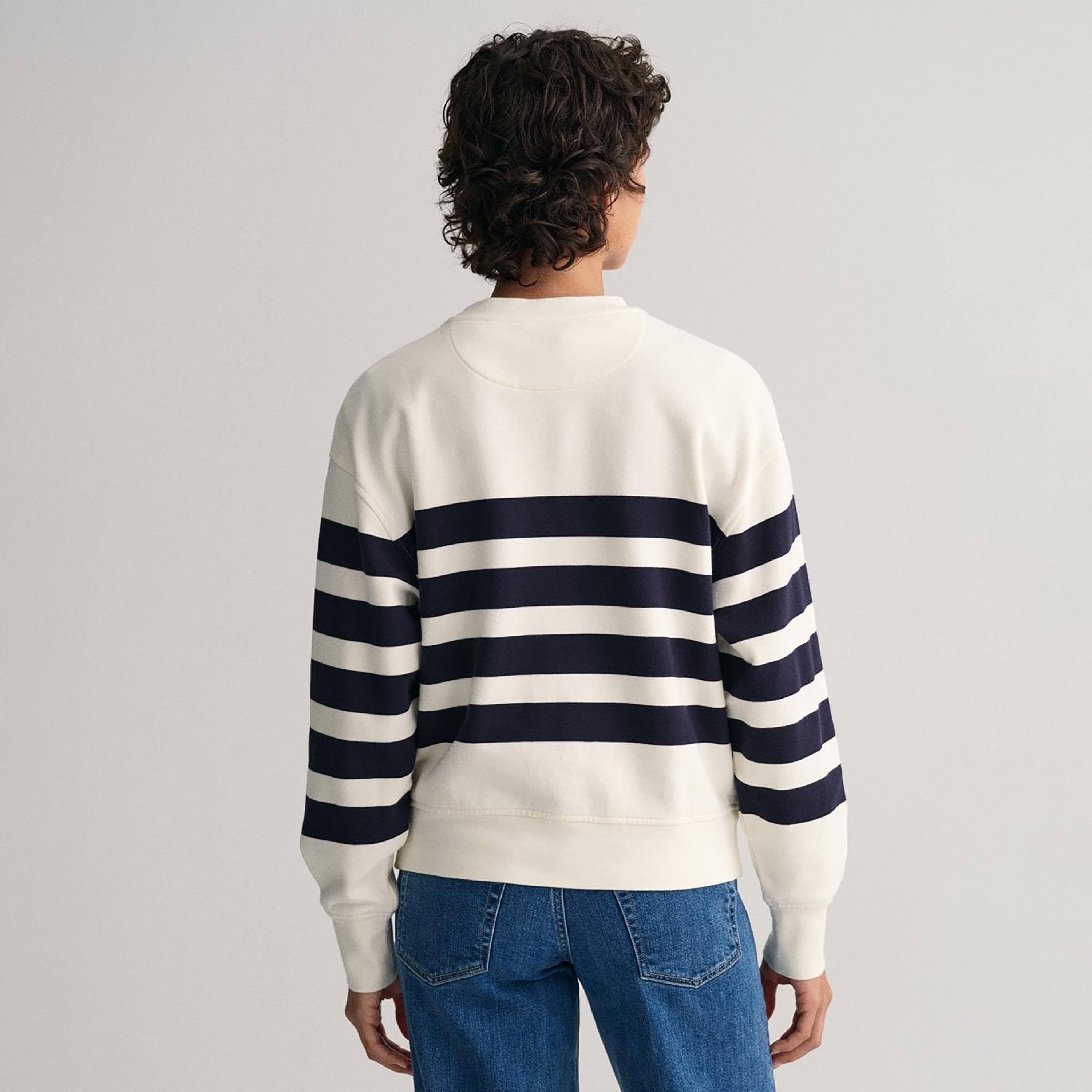 Gant Striped Crew Neck Long Sleeves Sweatshirt-women-winterwear-hoodiesandsweatshirts-hoodies-image-4