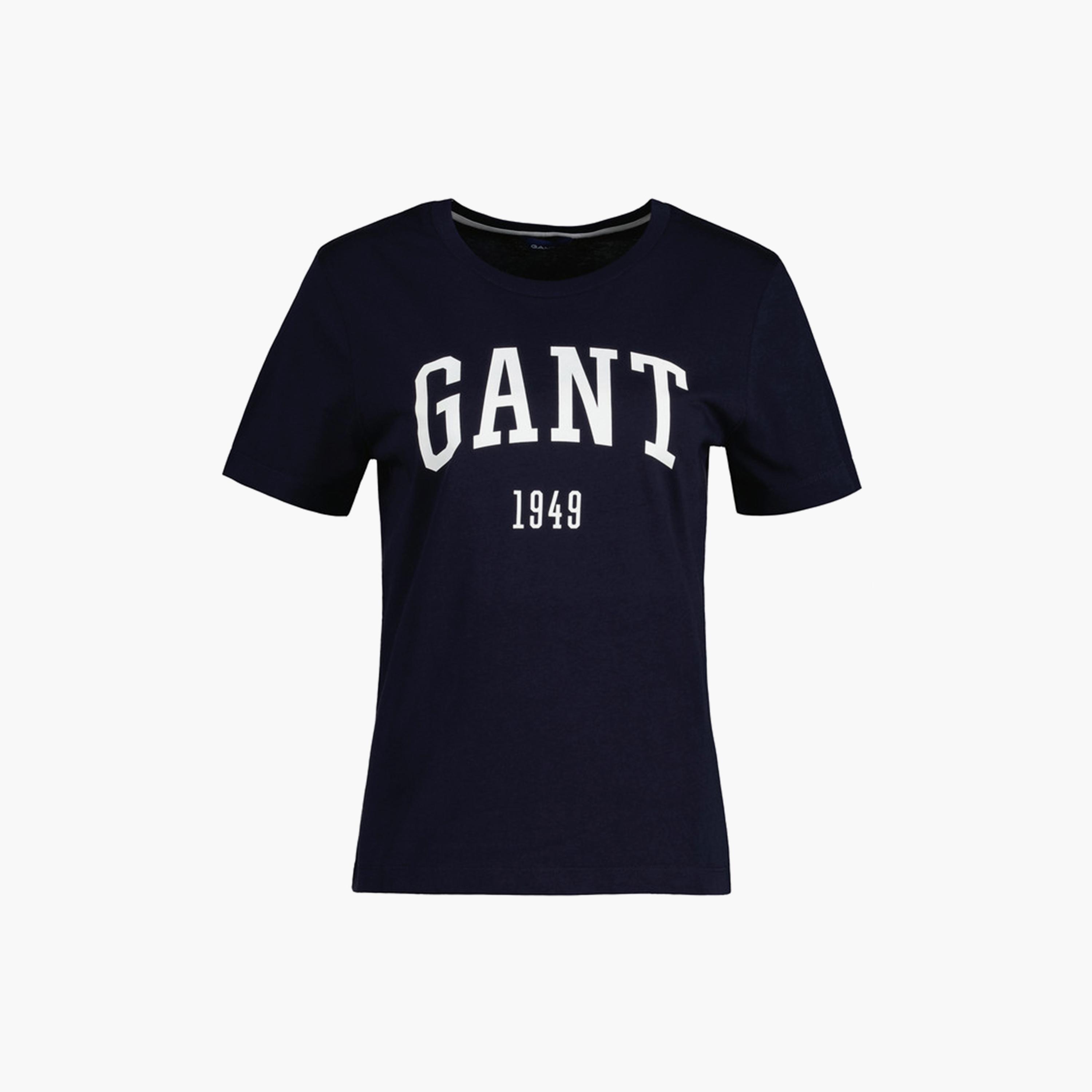 Gant Logo Print Crew Neck Short Sleeves T-Shirt-women-clothing-tshirts-image-1