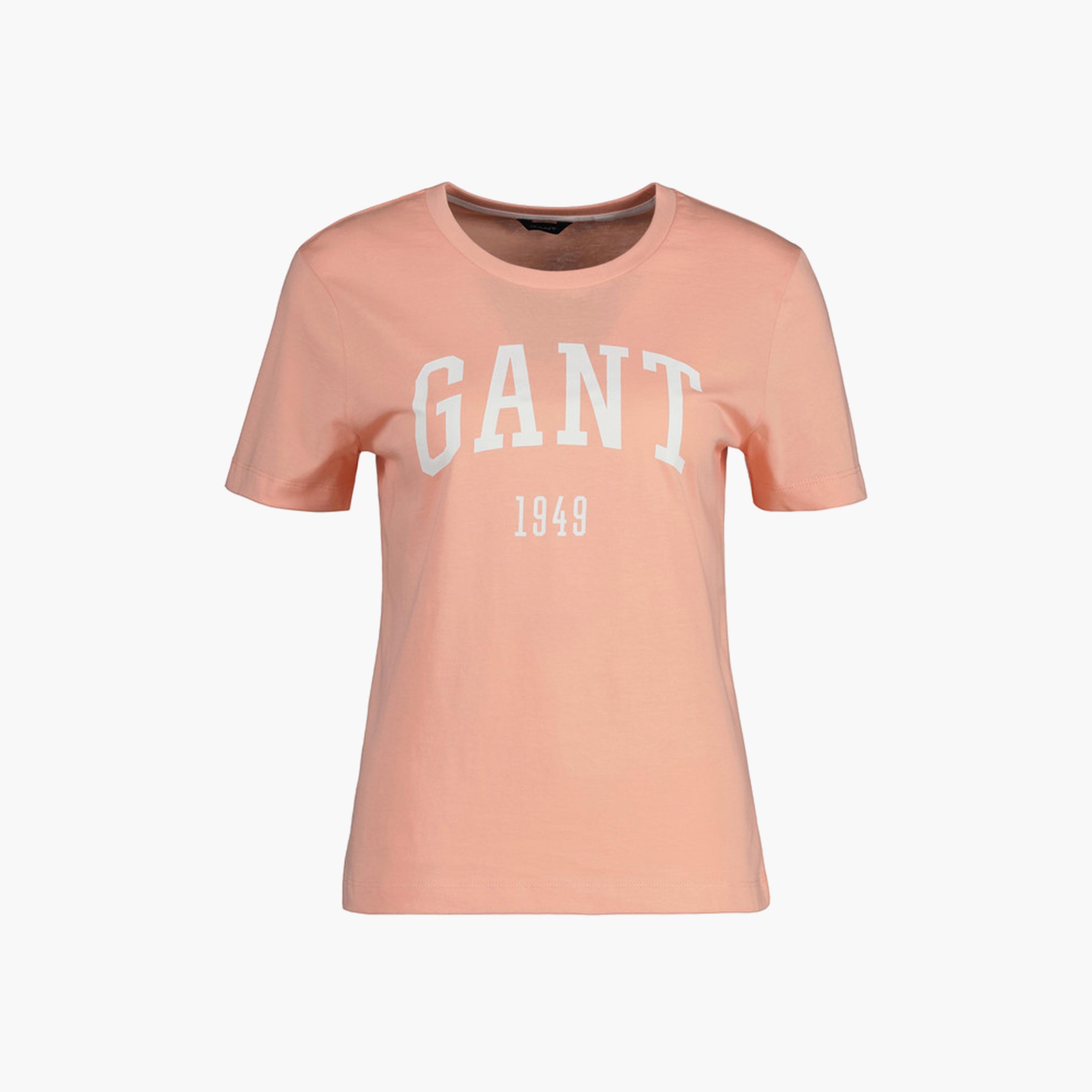 Gant Logo Print Crew Neck Short Sleeves T-Shirt-women-clothing-tshirts-image-1