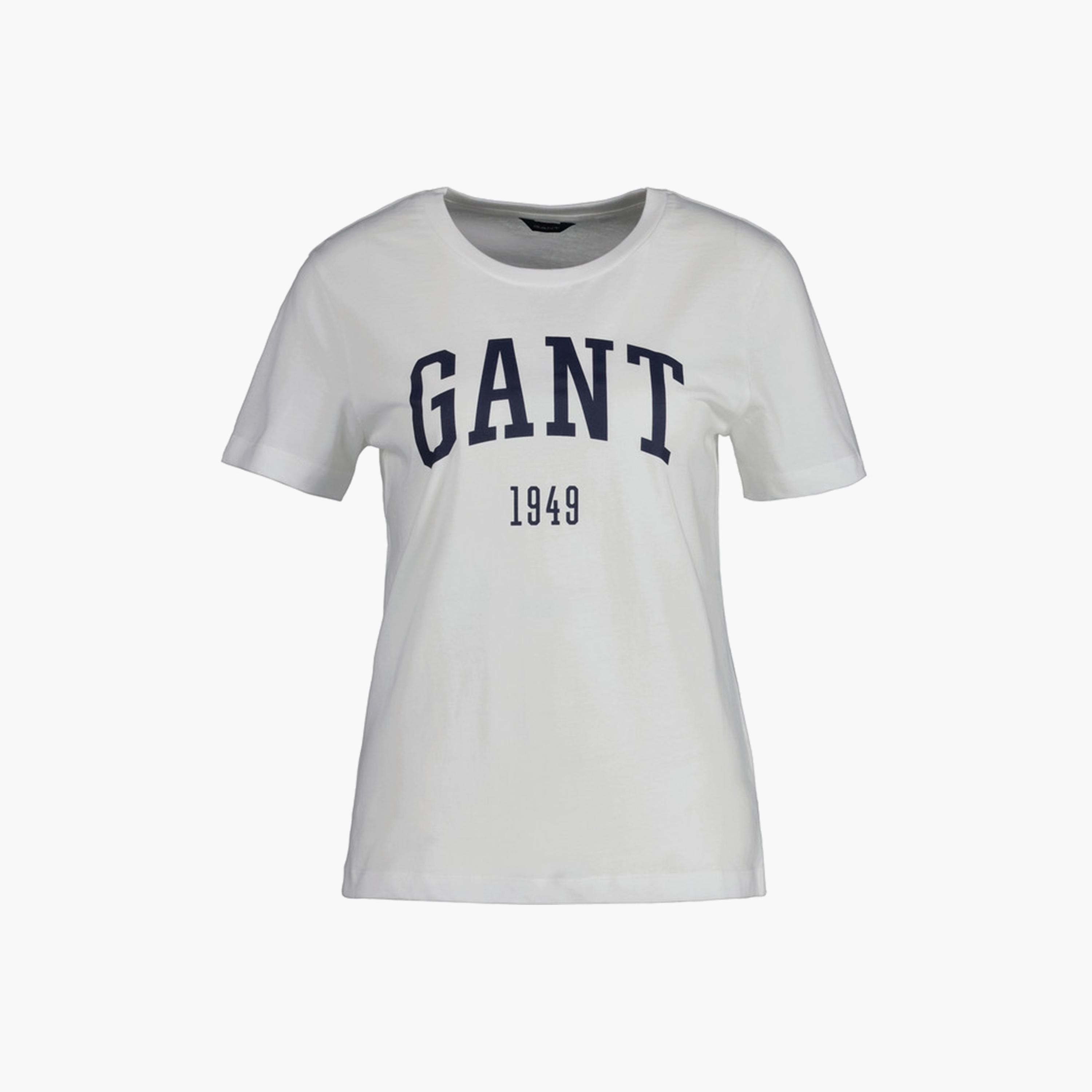 Gant Logo Print Crew Neck Short Sleeves T-Shirt-women-clothing-tshirts-image-1