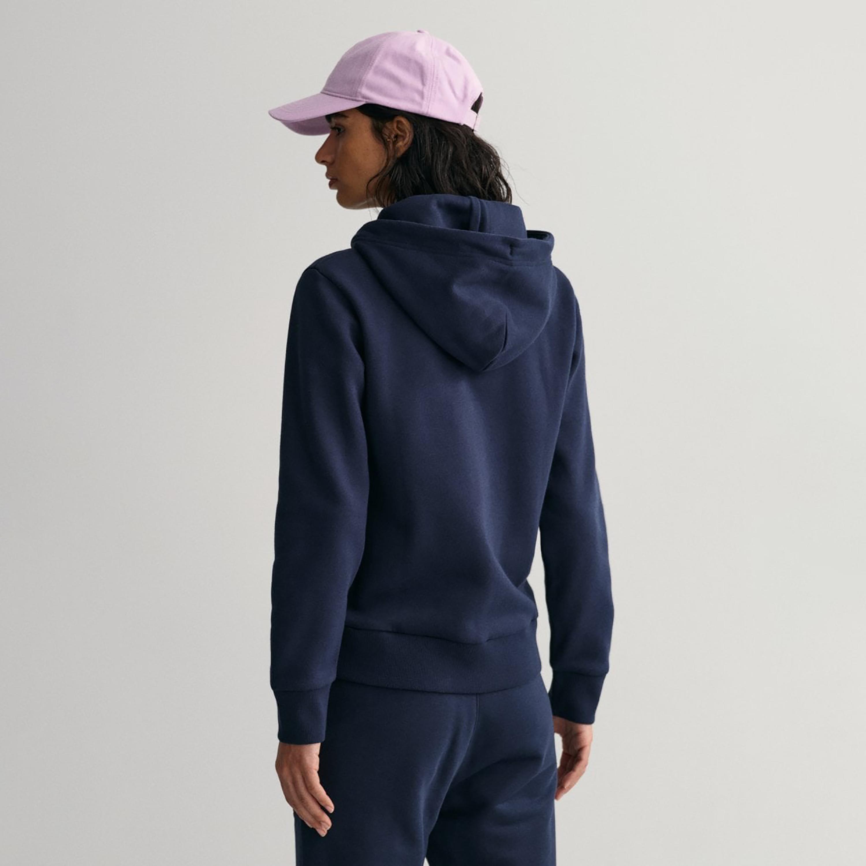 Gant Embroidered Logo Long Sleeves Zip-Through Hoodie with Split Pocket-women-winterwear-hoodiesandsweatshirts-hoodies-image-4