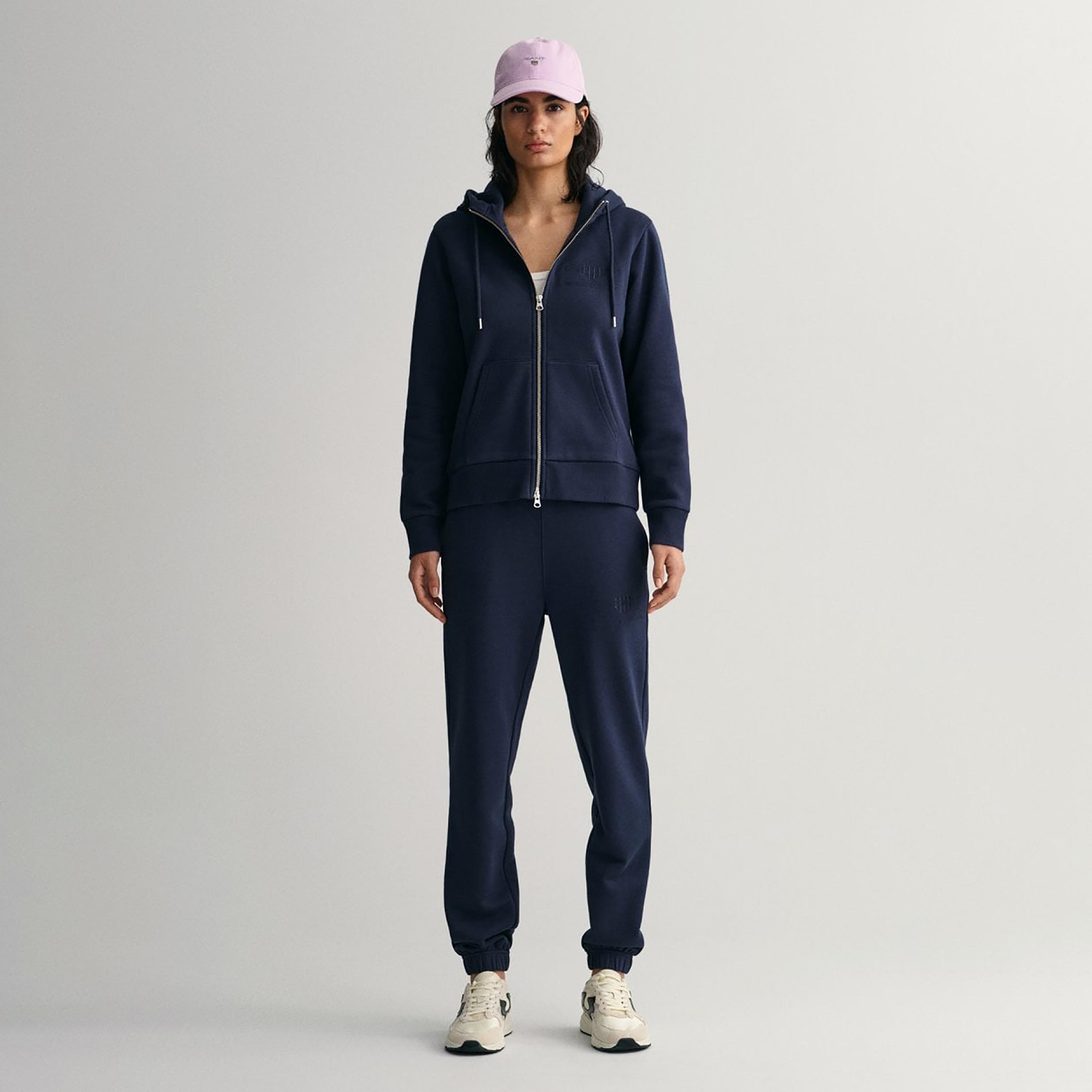 Gant Logo Detail Mid-Rise Drawstring Sweatpants-women-clothing-bottoms-joggers-image-4