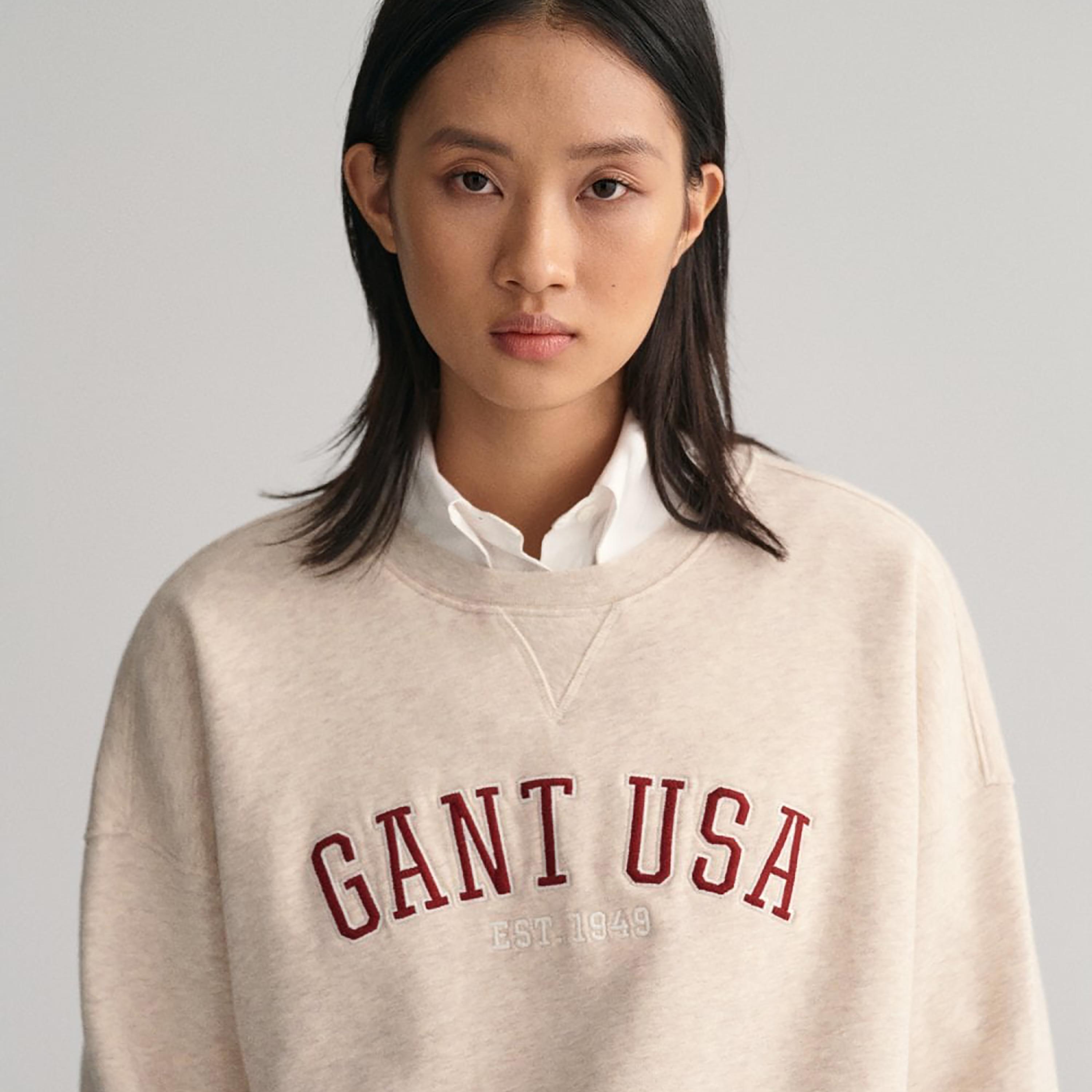 Gant Embroidered Logo Crew Neck Long Sleeves Sweatshirt-women-winterwear-hoodiesandsweatshirts-hoodies-image-3