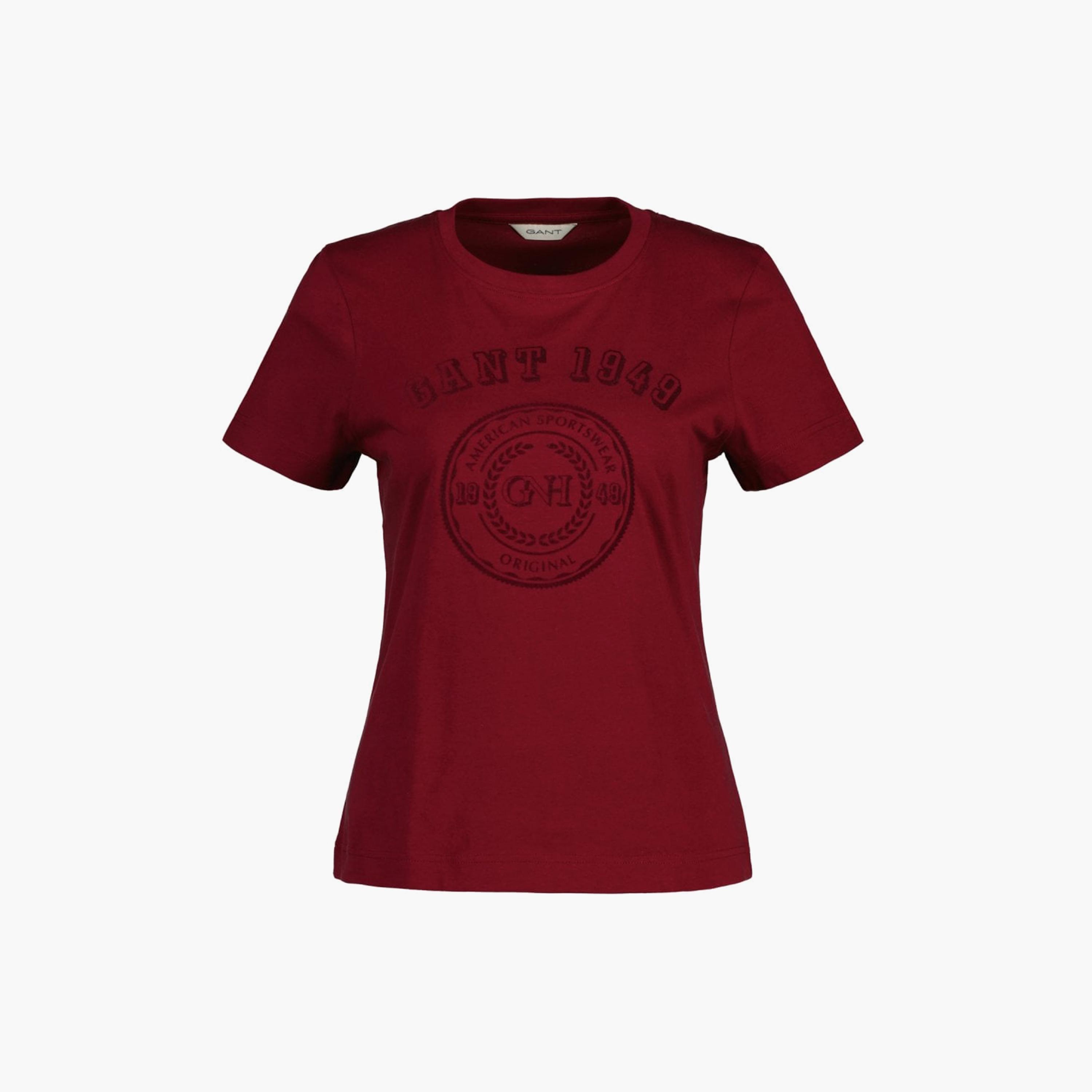 Gant Logo Print Crew Neck Short Sleeves T-Shirt-women-clothing-tshirts-image-1