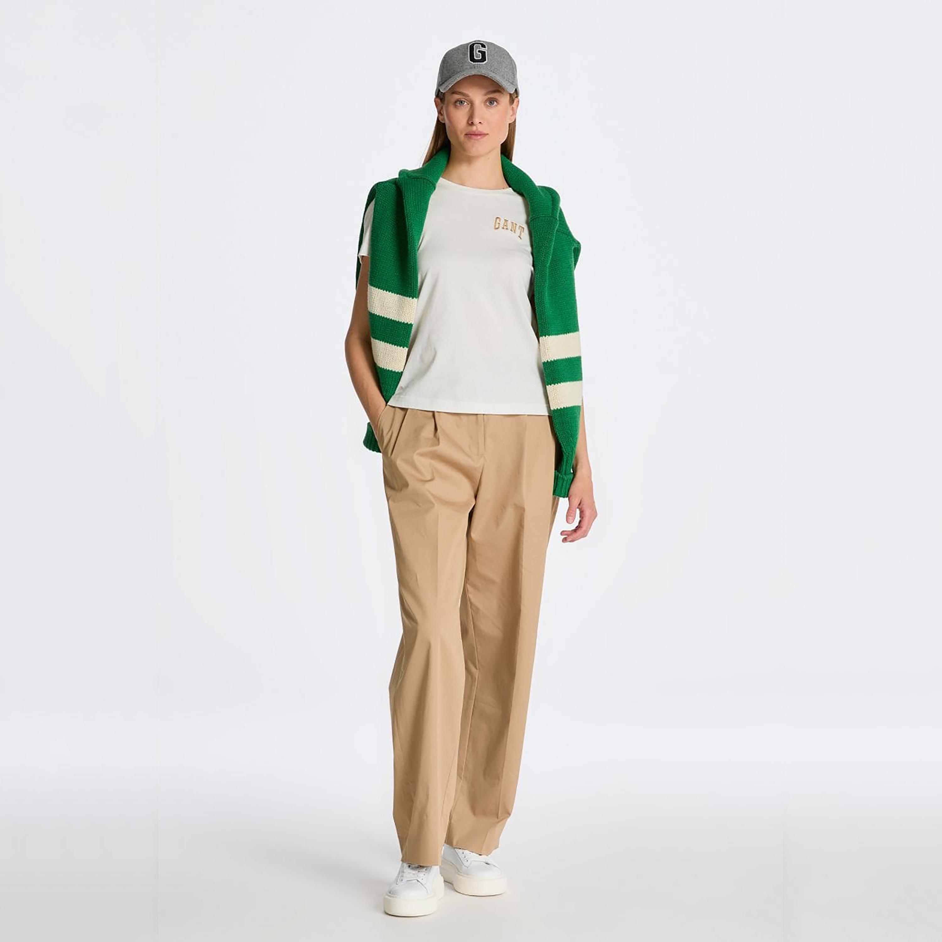 Gant Embroidered Logo Crew Neck Short Sleeves T-Shirt-women-clothing-tshirts-image-2