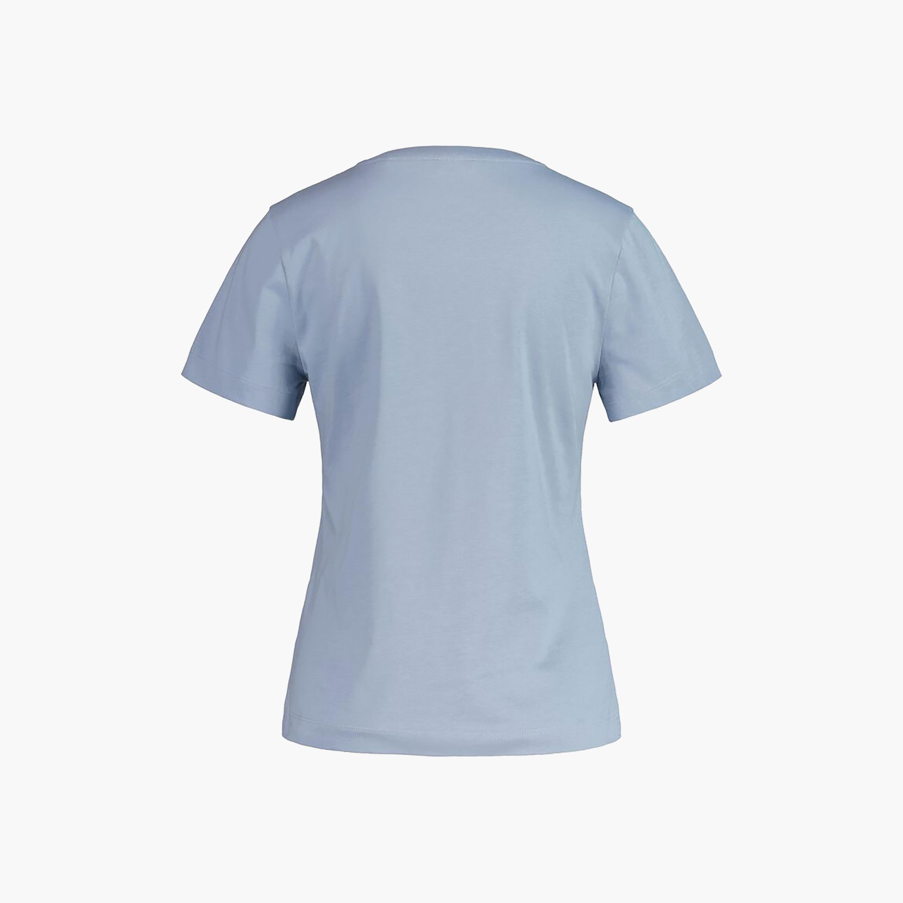 Gant Plain V-Neck Short Sleeves Women's T-Shirt-women-clothing-tshirts-image-9