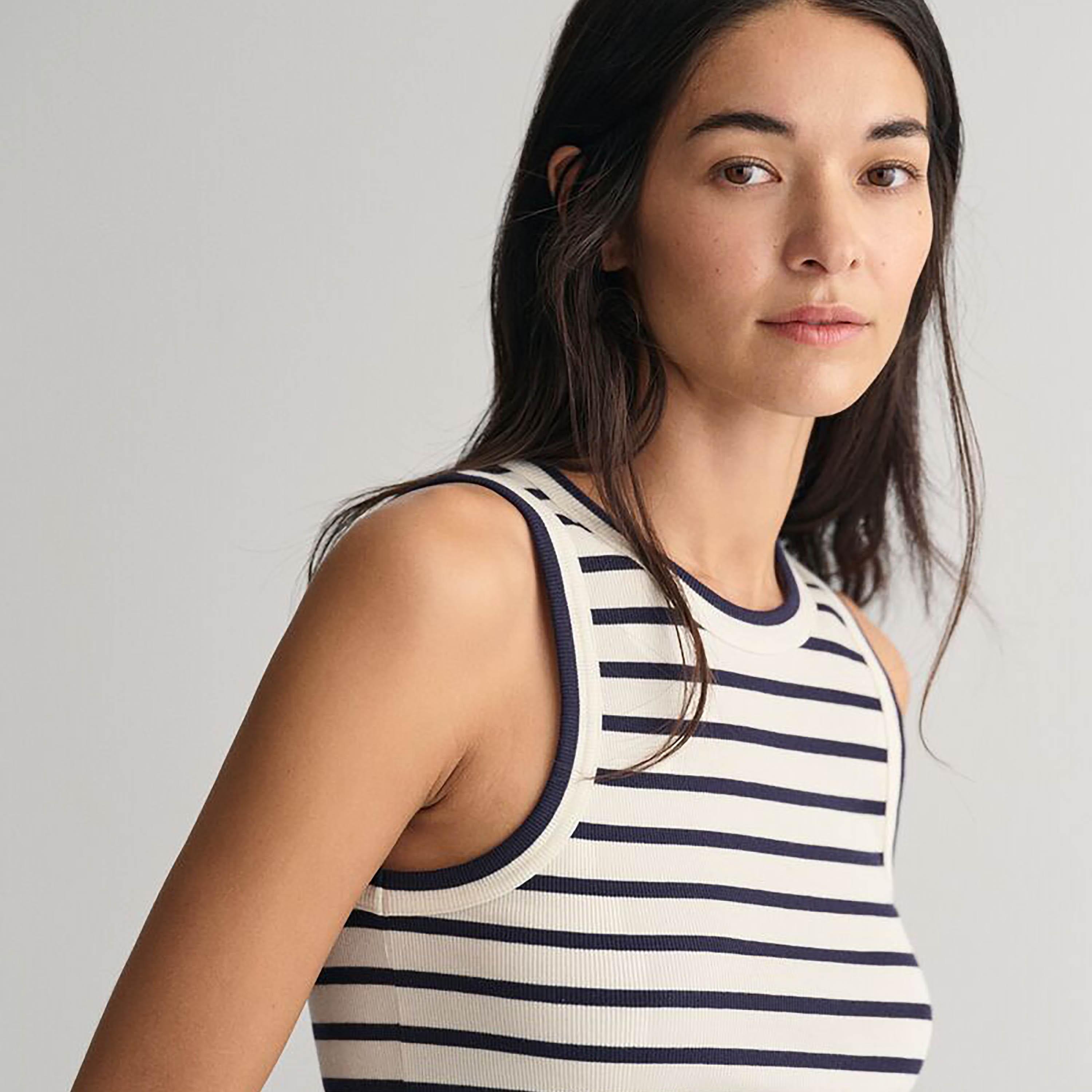 Gant Striped Round Neck Sleeveless Women's Tank Top-women-clothing-shirtsandblouses-blouses-image-3