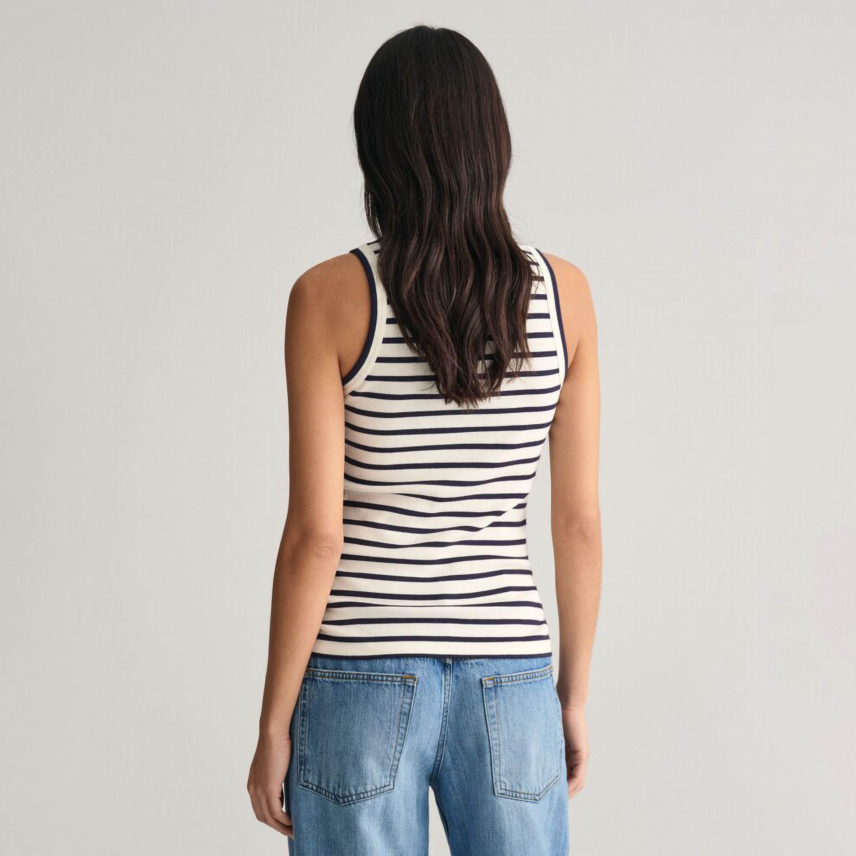 Gant Striped Round Neck Sleeveless Women's Tank Top-women-clothing-shirtsandblouses-blouses-image-4
