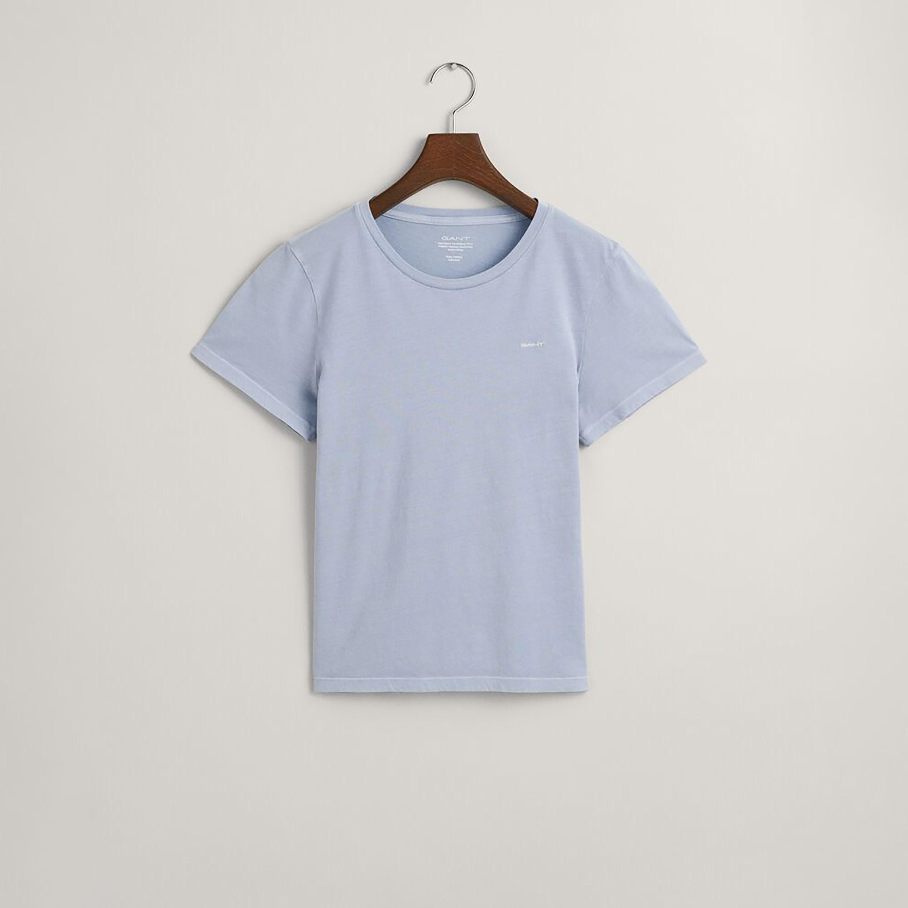 تي شيرت نسائي سادة بياقة دائرية وأكمام قصيرة من غانت-women-clothing-tshirts-image-13