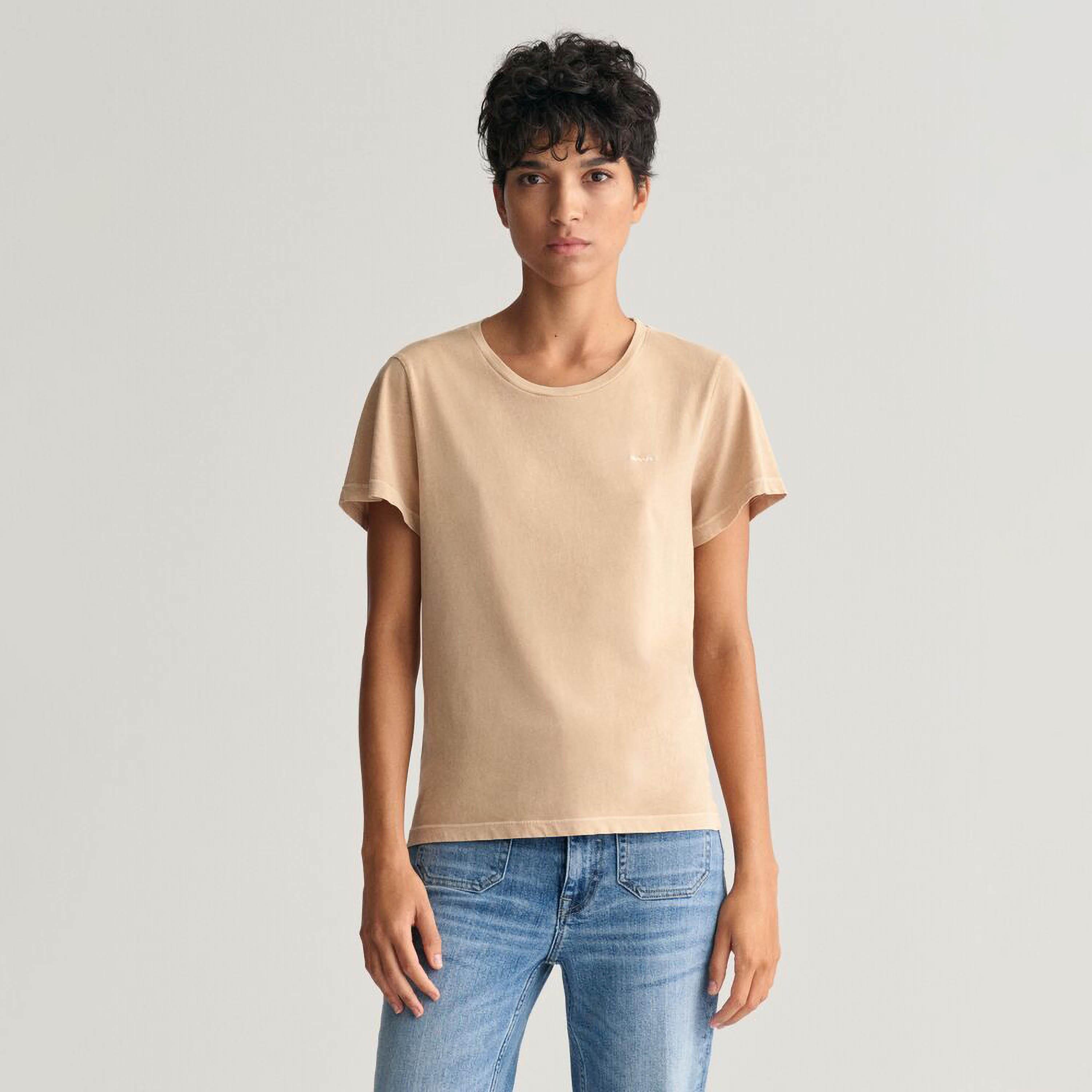 Gant Plain Round Neck Short Sleeves Women's T-Shirt-women-clothing-tshirts-image-1