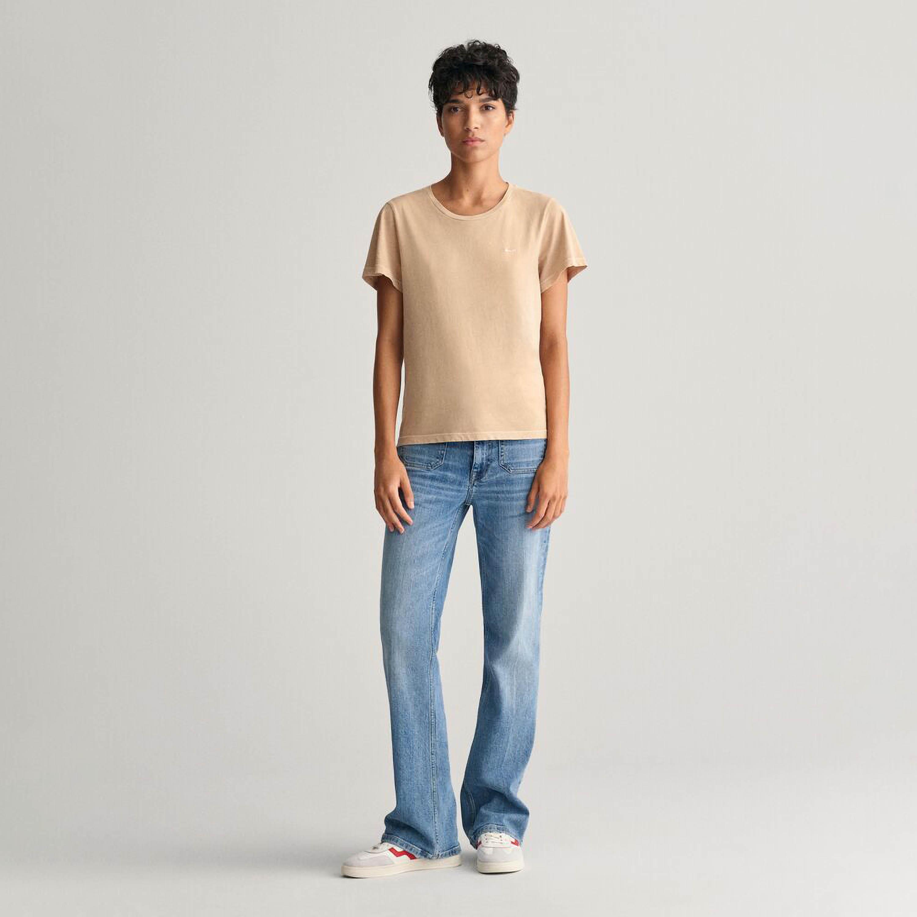 Gant Plain Round Neck Short Sleeves Women's T-Shirt-women-clothing-tshirts-image-2