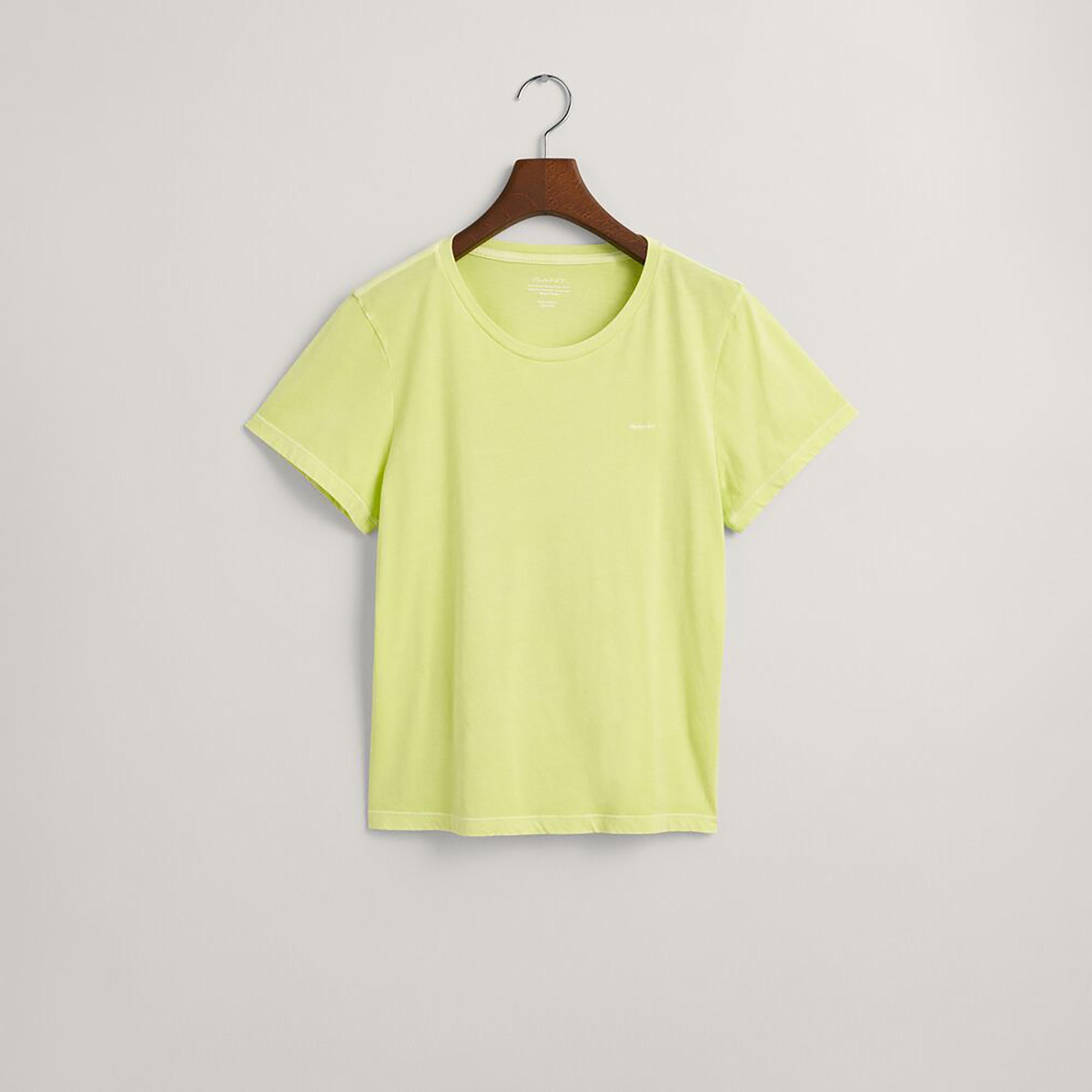 تي شيرت نسائي سادة بياقة دائرية وأكمام قصيرة من غانت-women-clothing-tshirts-image-9