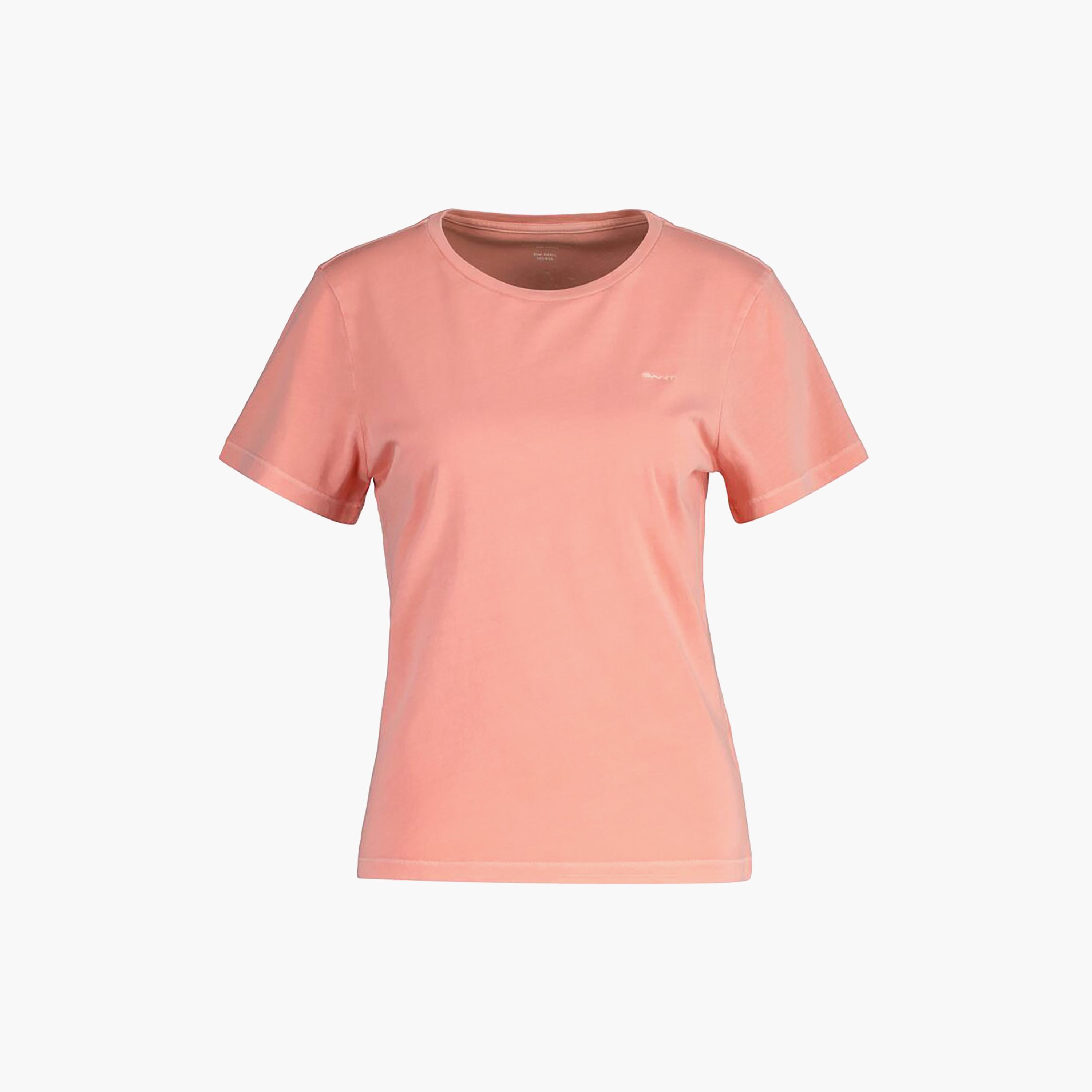 تي شيرت نسائي سادة بياقة دائرية وأكمام قصيرة من غانت-women-clothing-tshirts-image-17