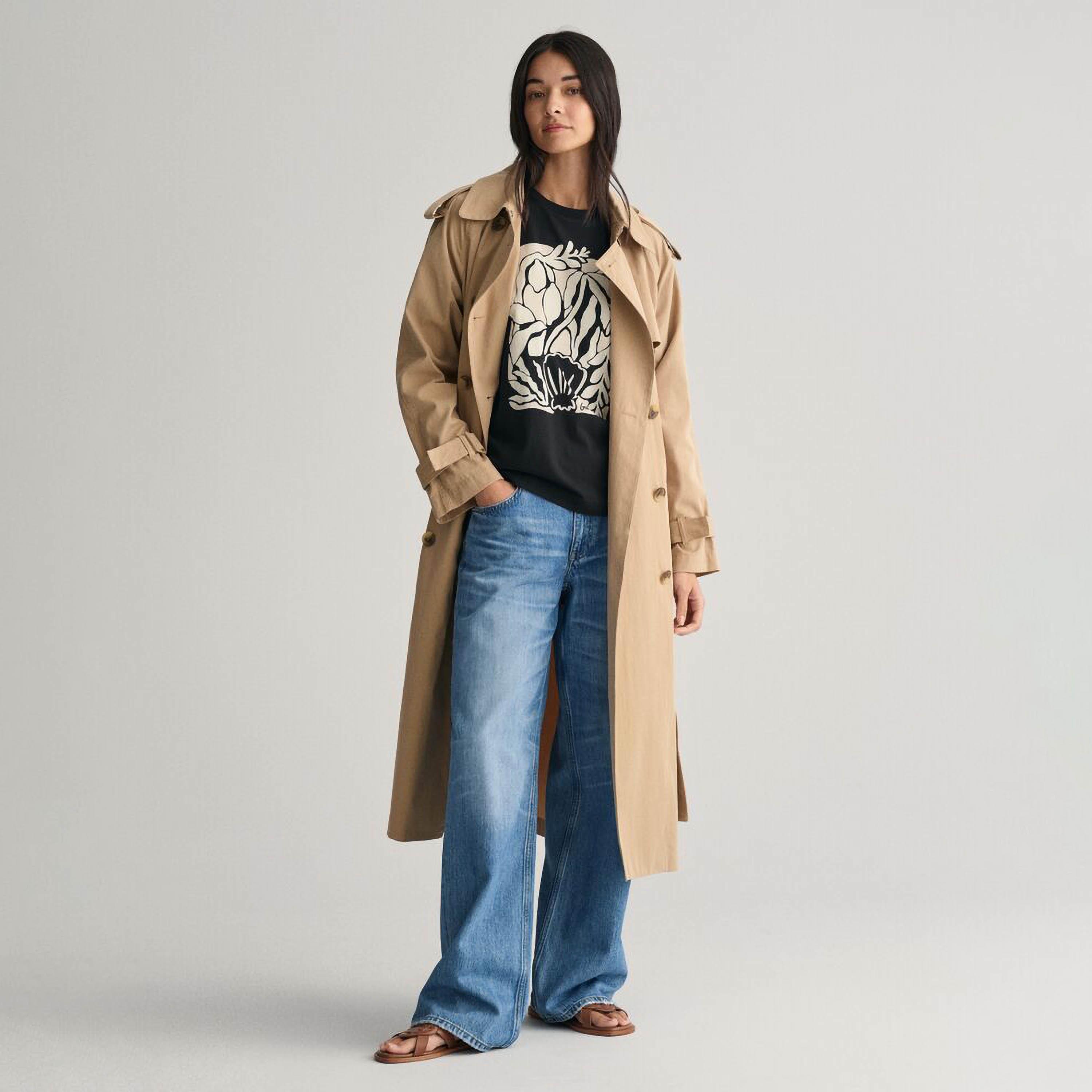 Gant Palm Print Round Neck Short Sleeves Women's T-Shirt-women-clothing-tshirts-image-2