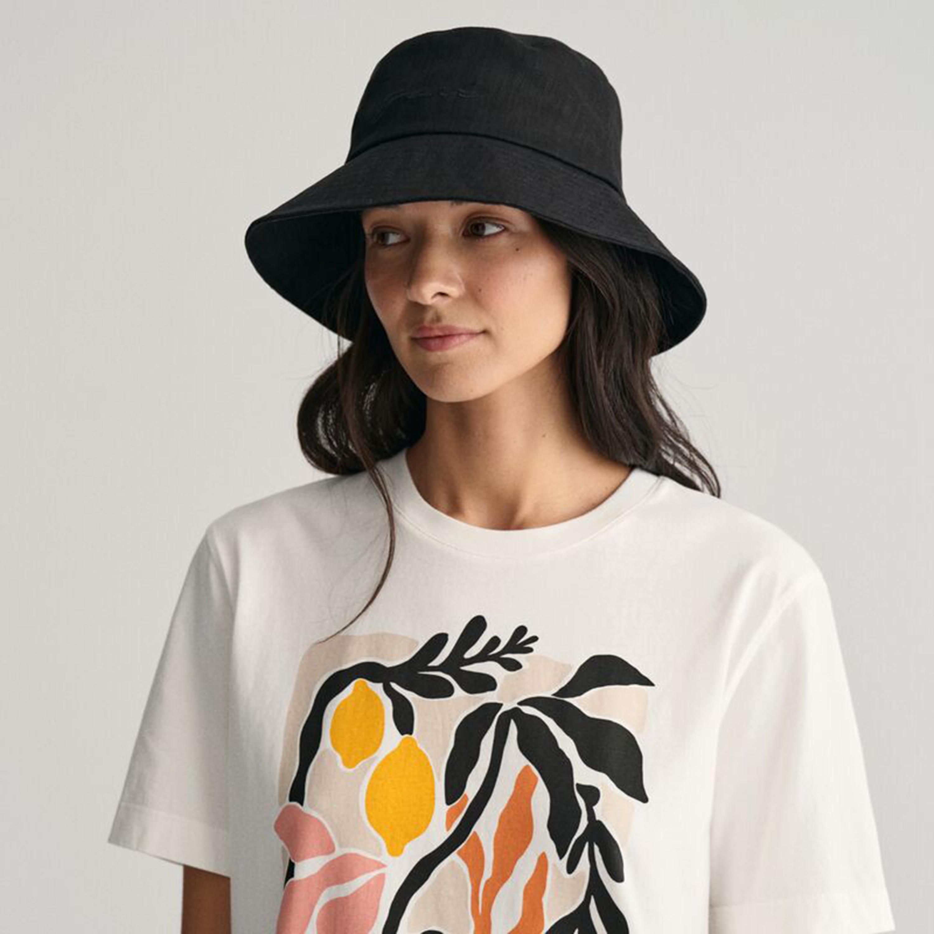Gant Palm Print Crew Neck Short Sleeves T-Shirt-women-clothing-tshirts-image-3