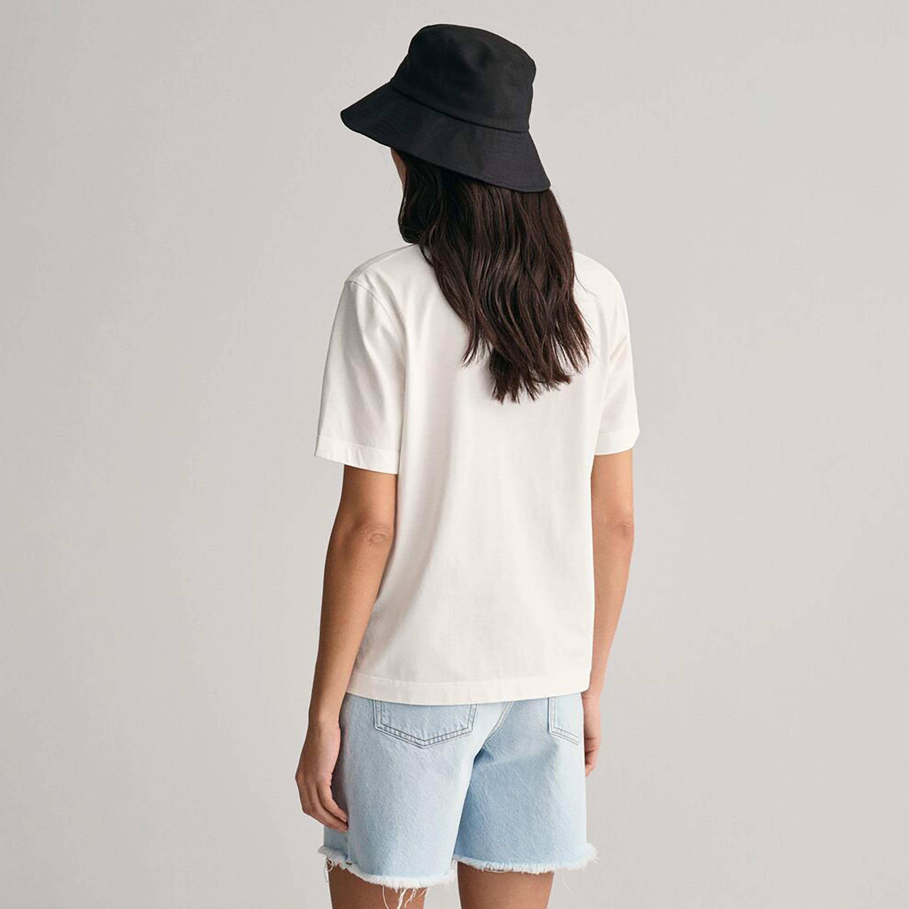 Gant Palm Print Crew Neck Short Sleeves T-Shirt-women-clothing-tshirts-image-4