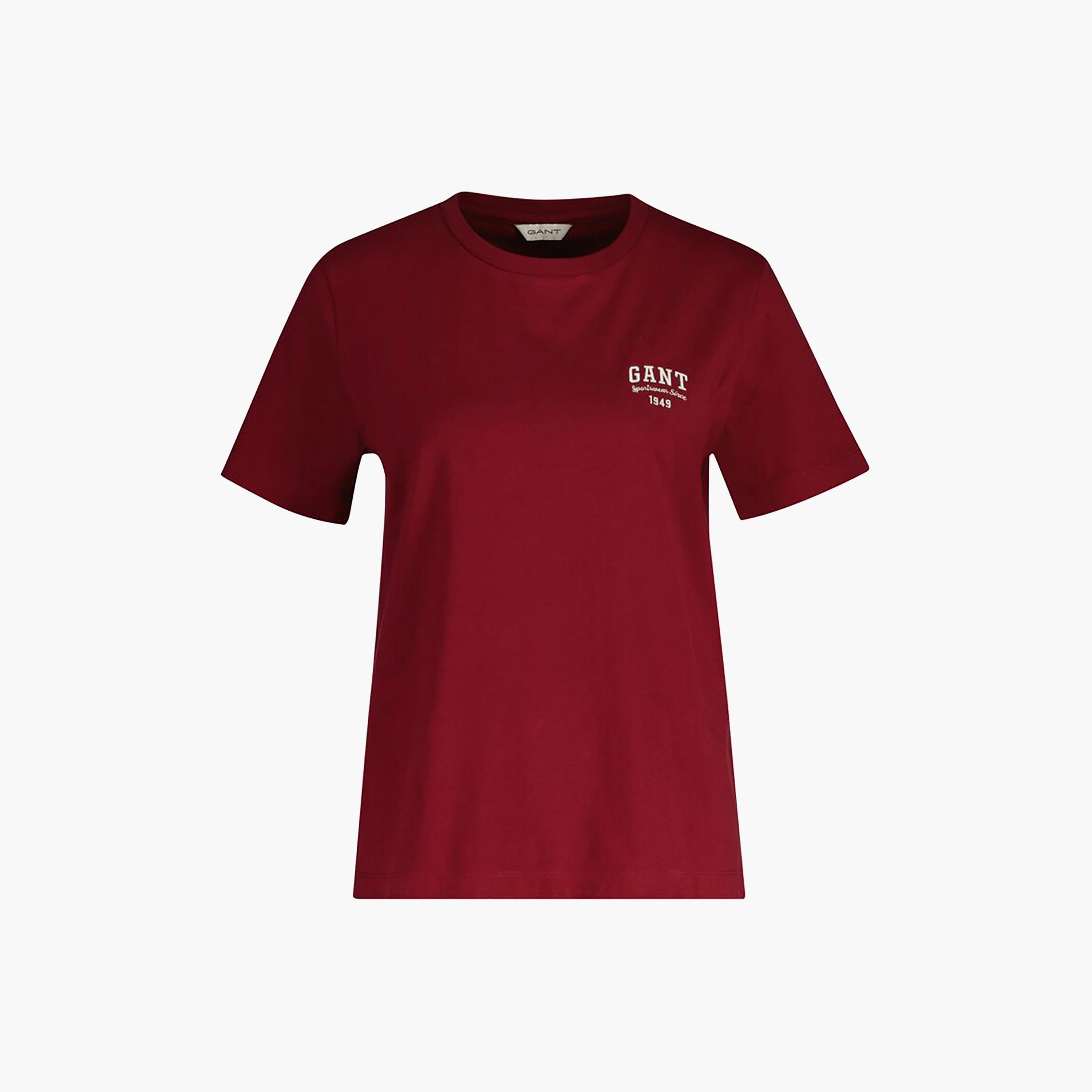 تي شيرت نسائي بأكمام قصيرة ورقبة دائرية وشعار صغير من Gant-women-clothing-tshirts-image-6