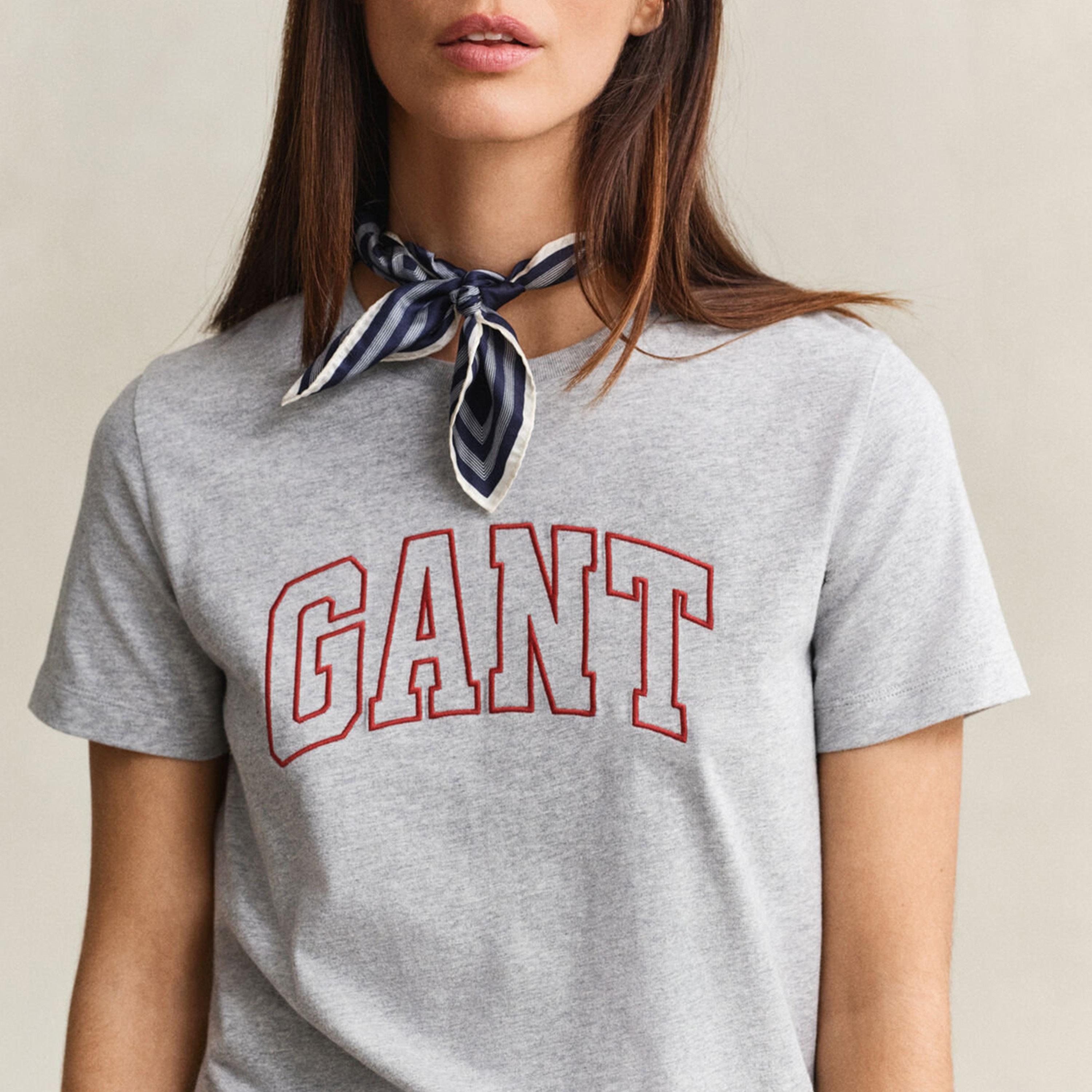 Gant Logo Crew Neck Short Sleeves Women's T-Shirt-women-clothing-tshirts-image-3