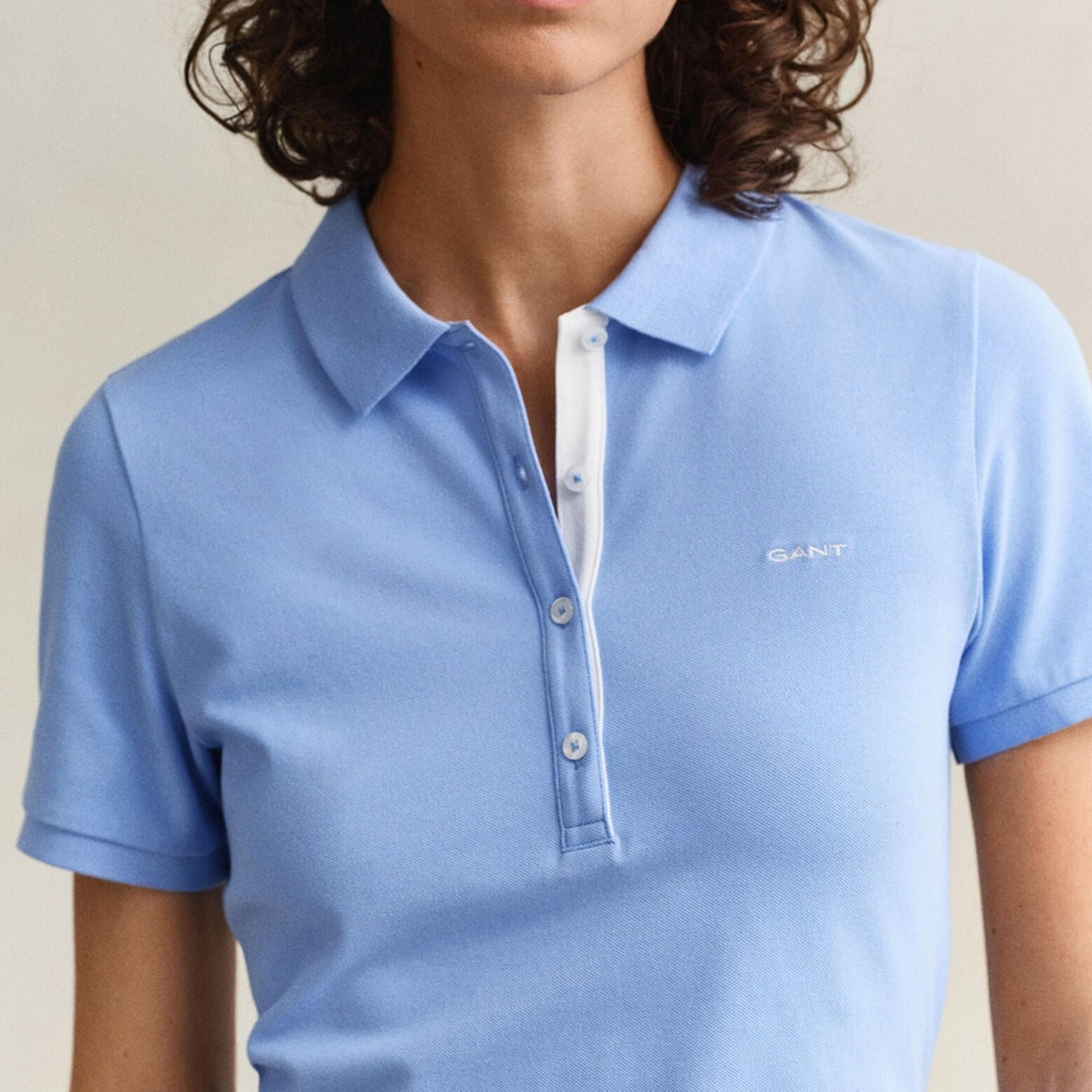 Gant Plain Collared Short Sleeves Women's Polo T-Shirt-women-clothing-tshirts-image-3