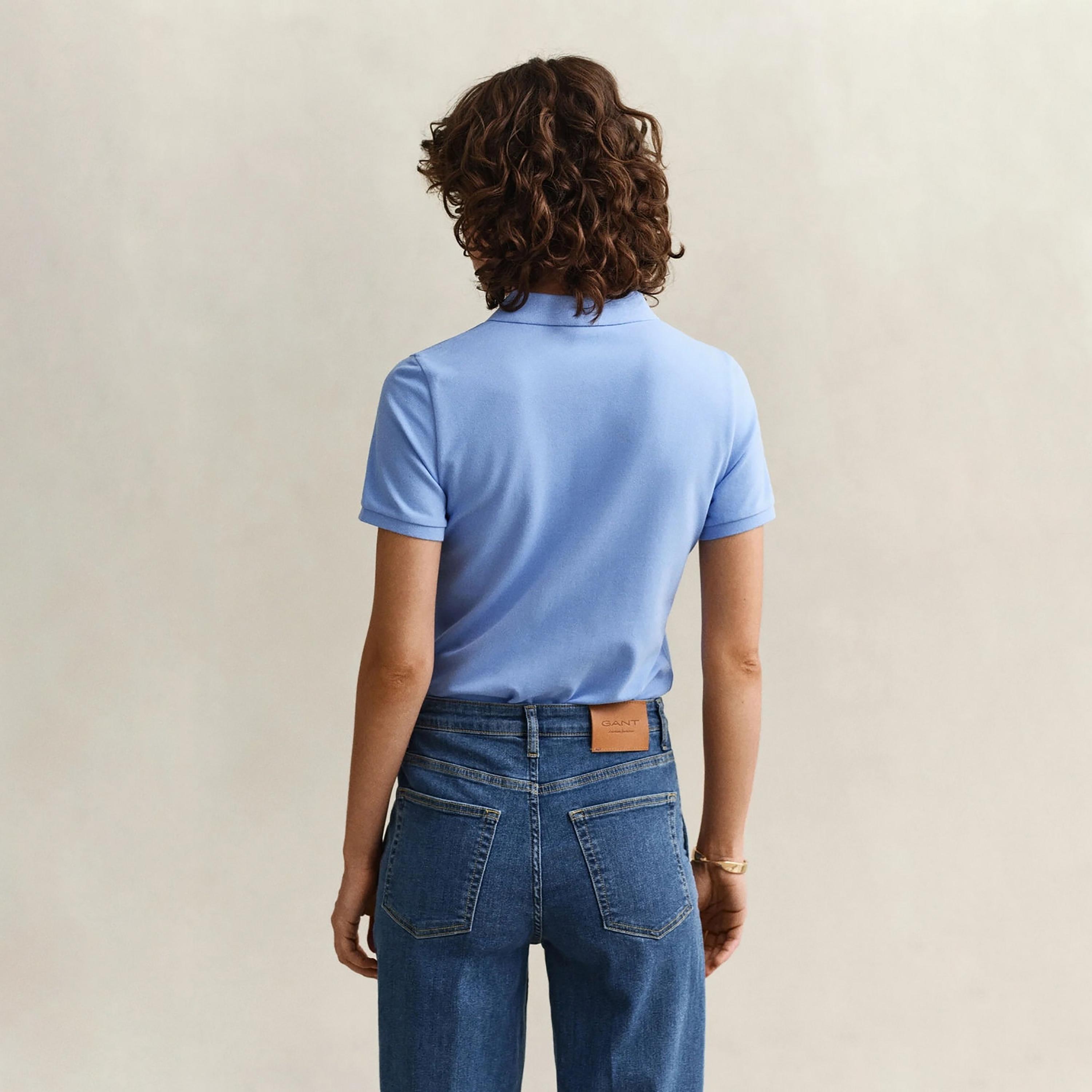 Gant Plain Collared Short Sleeves Women's Polo T-Shirt-women-clothing-tshirts-image-4