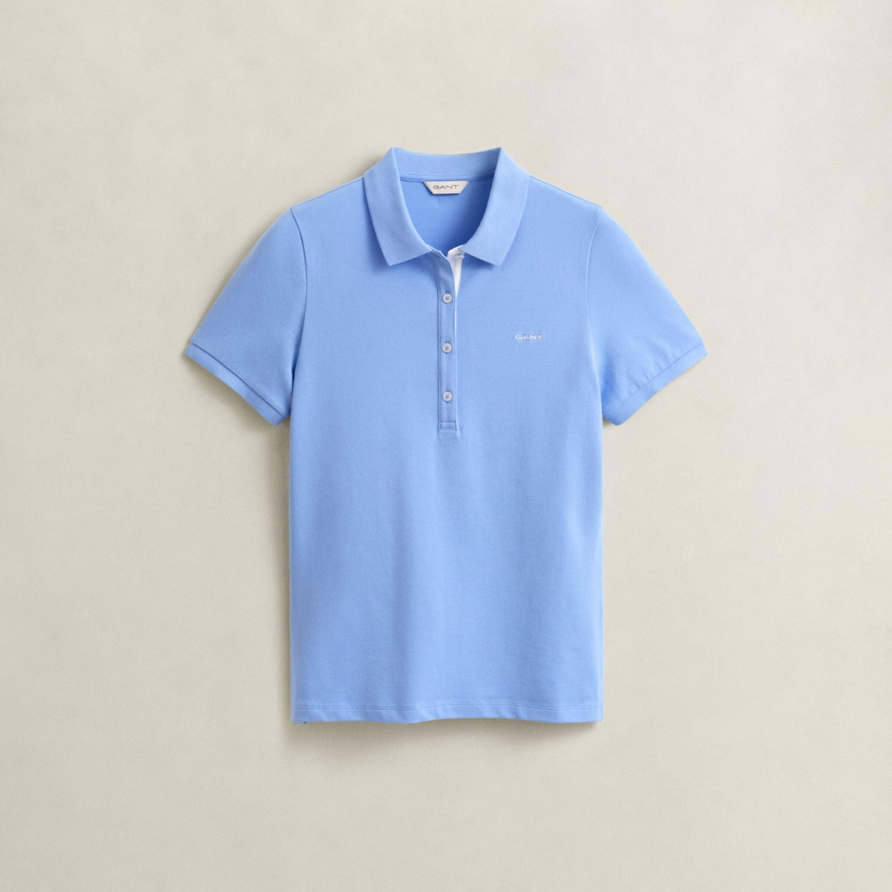 Gant Plain Collared Short Sleeves Women's Polo T-Shirt-women-clothing-tshirts-image-5