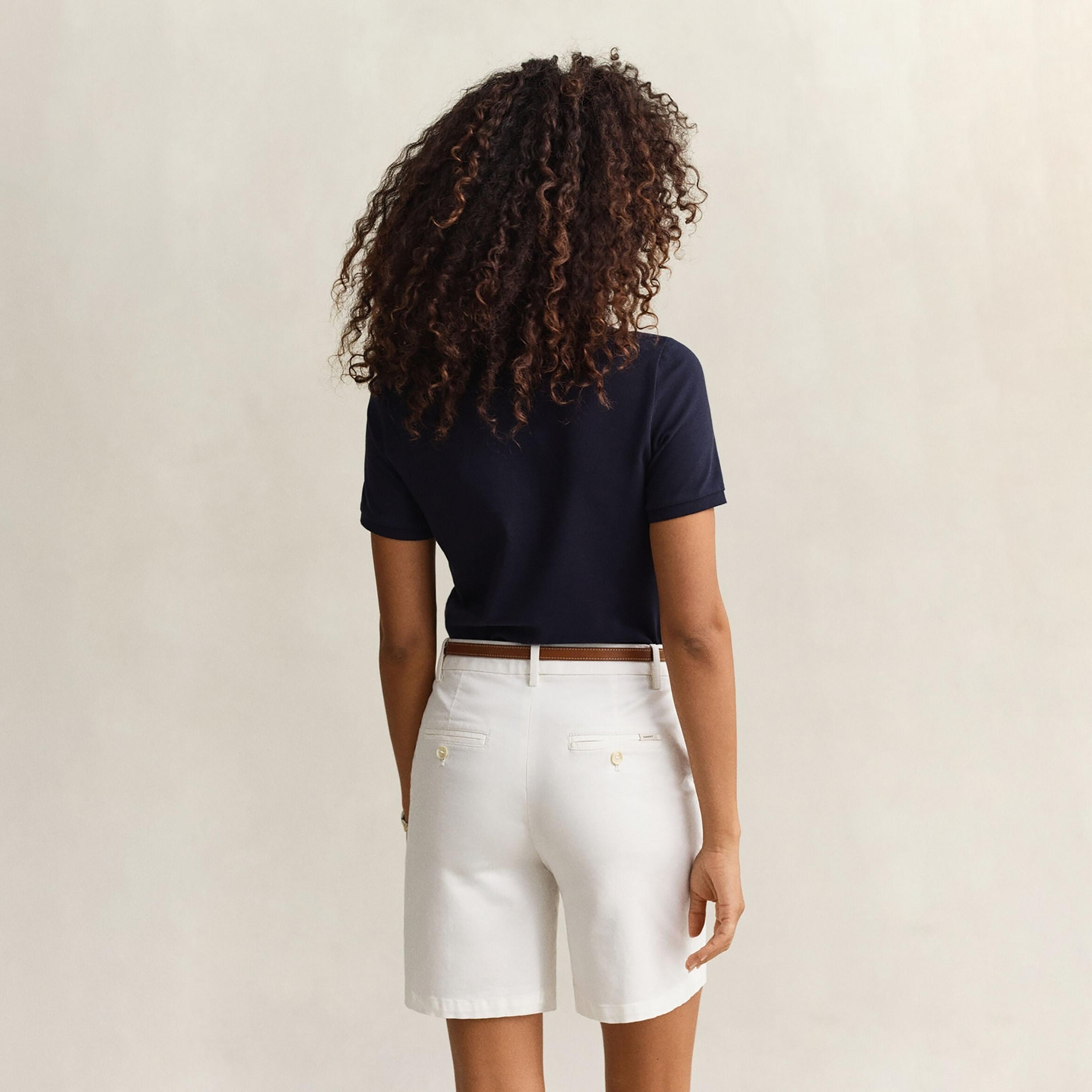 Gant Plain Collared Short Sleeves Women's Polo T-Shirt-women-clothing-tshirts-image-4