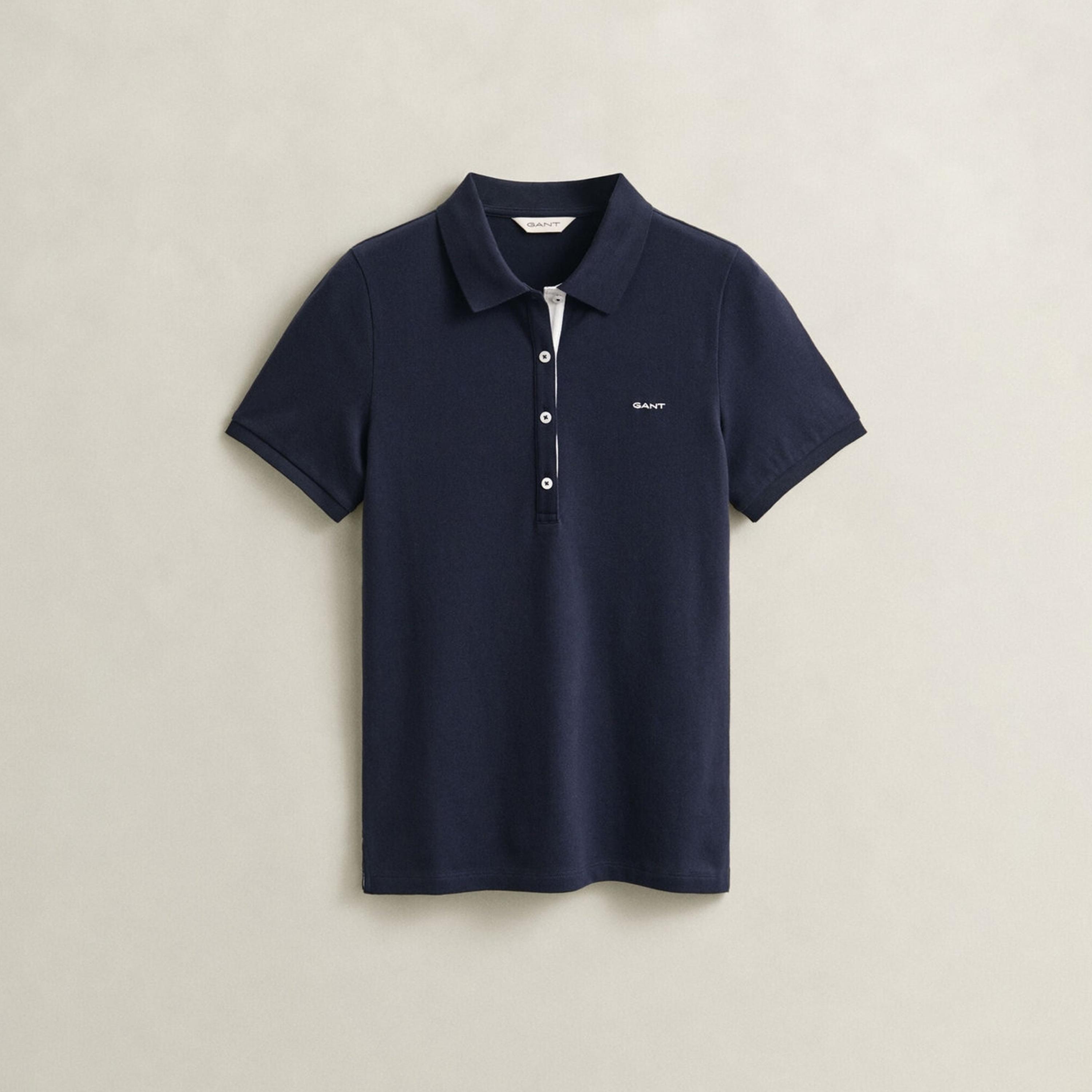 Gant Plain Collared Short Sleeves Women's Polo T-Shirt-women-clothing-tshirts-image-5