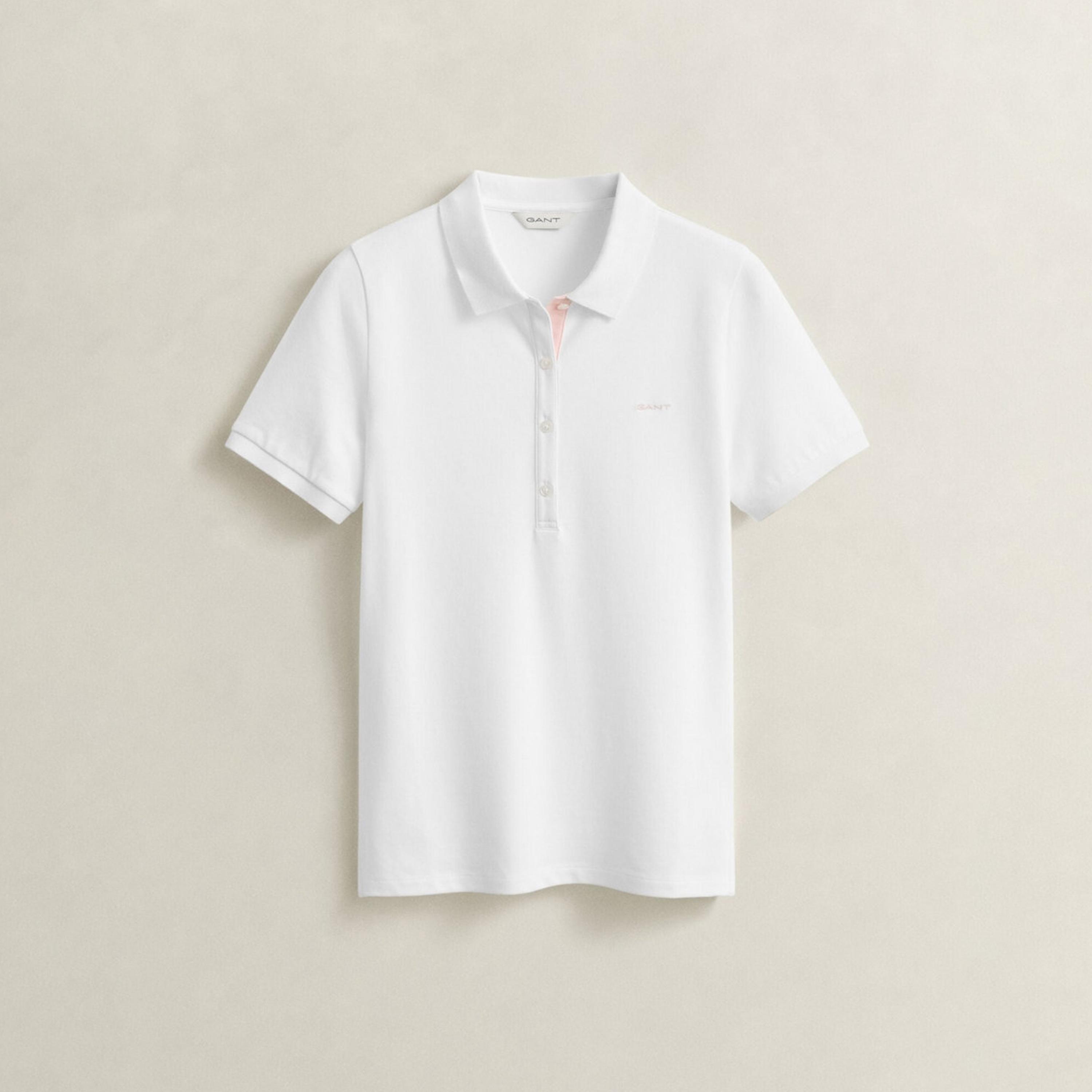 تي شيرت بولو نسائي سادة بأكمام قصيرة وياقة من جانت-women-clothing-tshirts-image-5