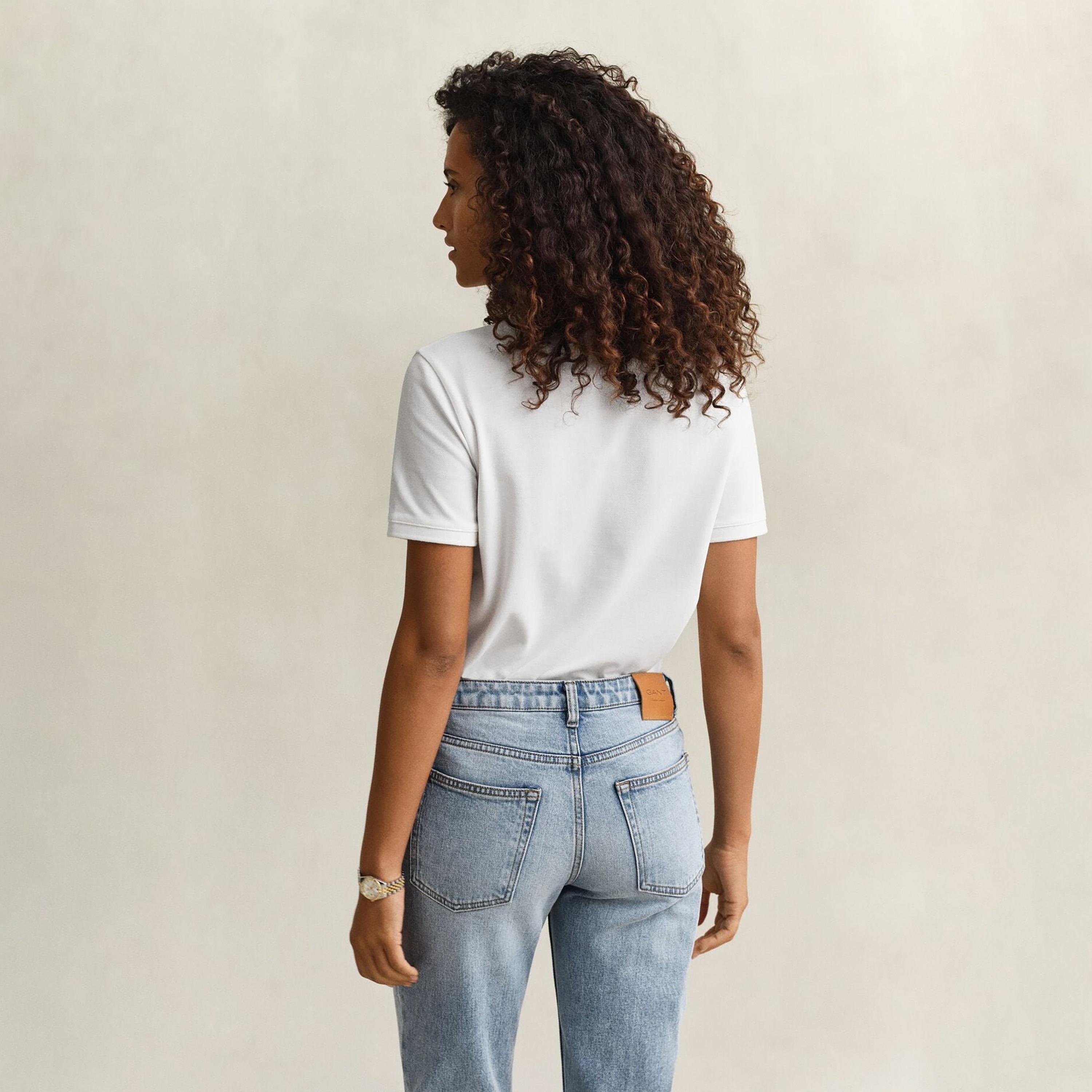 Gant Plain Collared Short Sleeves Women's Polo T-Shirt-women-clothing-tshirts-image-4