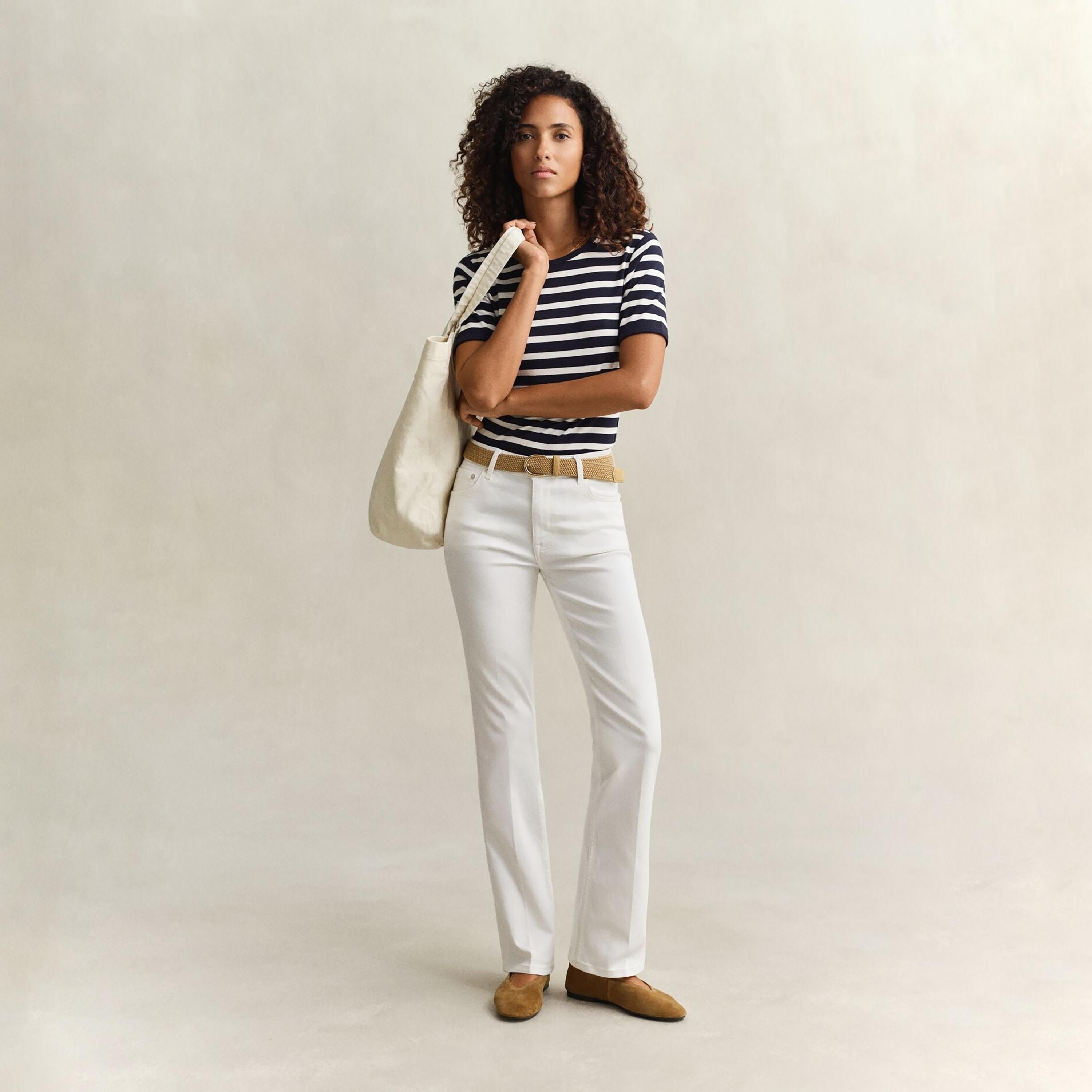 Gant Striped Round Neck Short Sleeves Women's T-Shirt-women-clothing-tshirts-image-3
