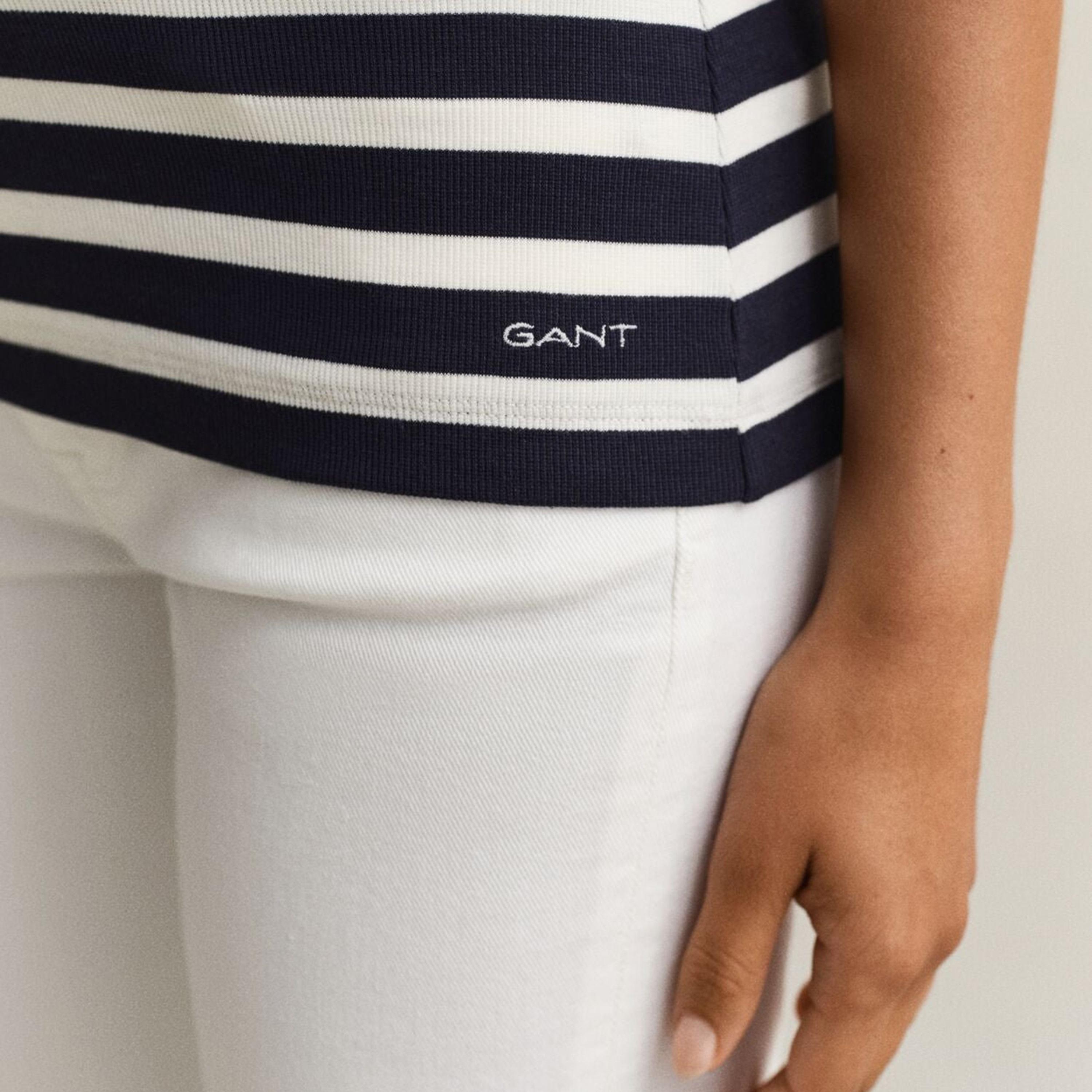 Gant Striped Round Neck Short Sleeves Women's T-Shirt-women-clothing-tshirts-image-5