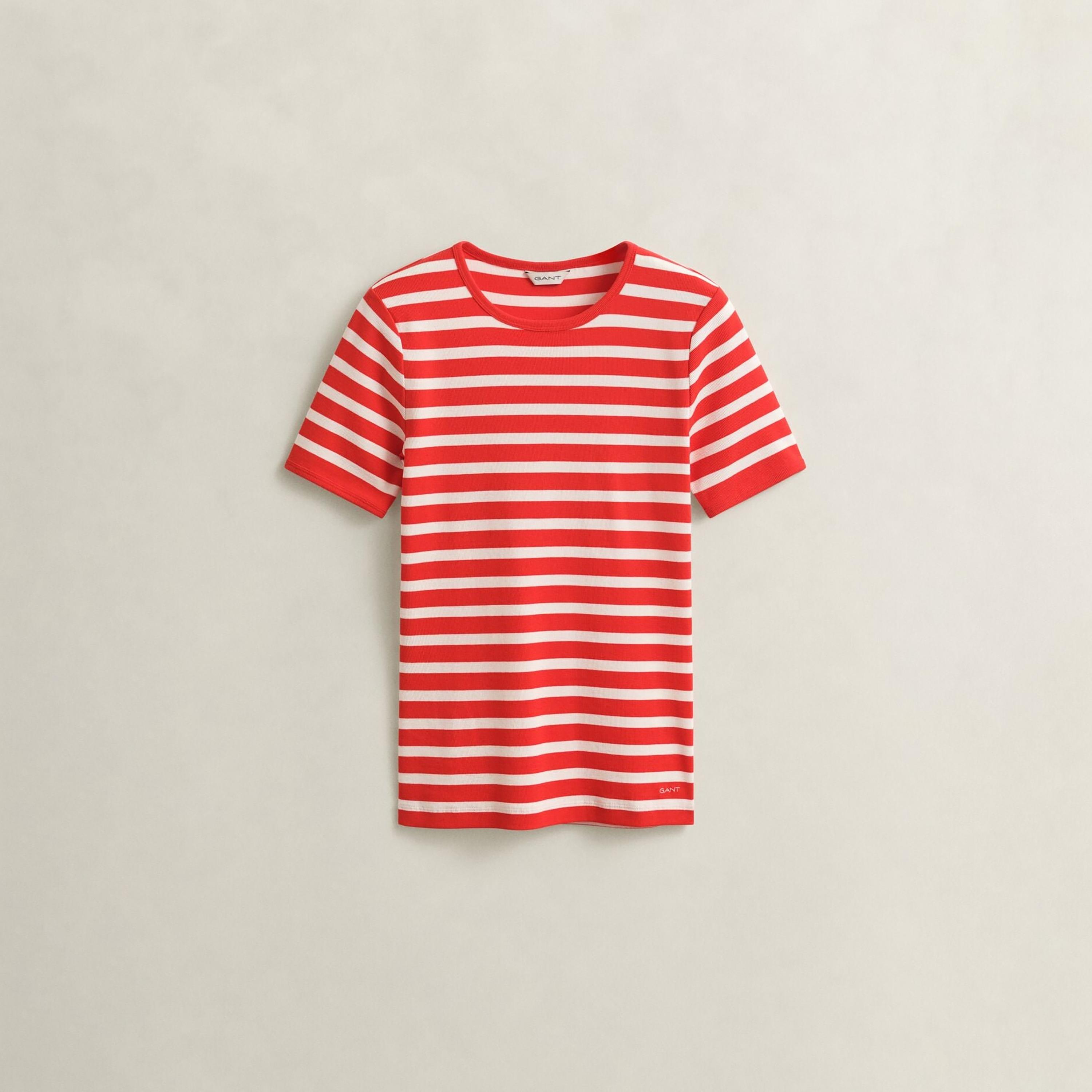 Gant Striped Round Neck Short Sleeves Women's T-Shirt-women-clothing-tshirts-image-11