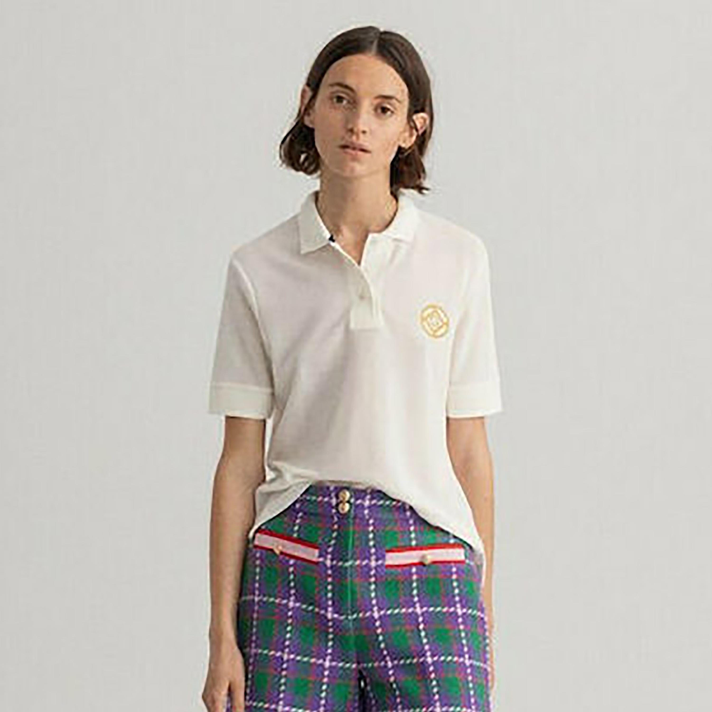 Gant Embroidered Logo Collared Short Sleeves Polo T-Shirt-women-clothing-tshirts-image-1