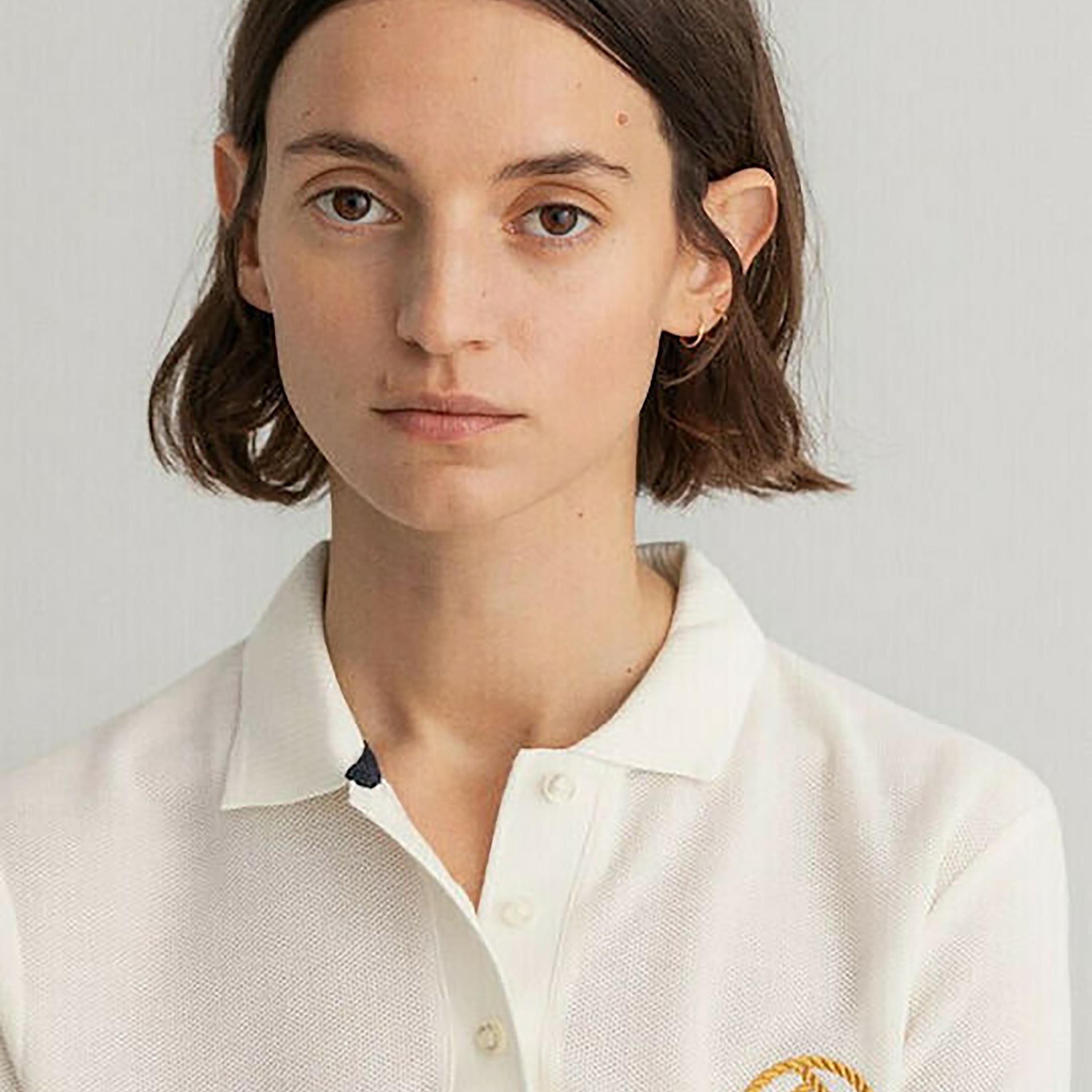 Gant Embroidered Logo Collared Short Sleeves Polo T-Shirt-women-clothing-tshirts-image-3