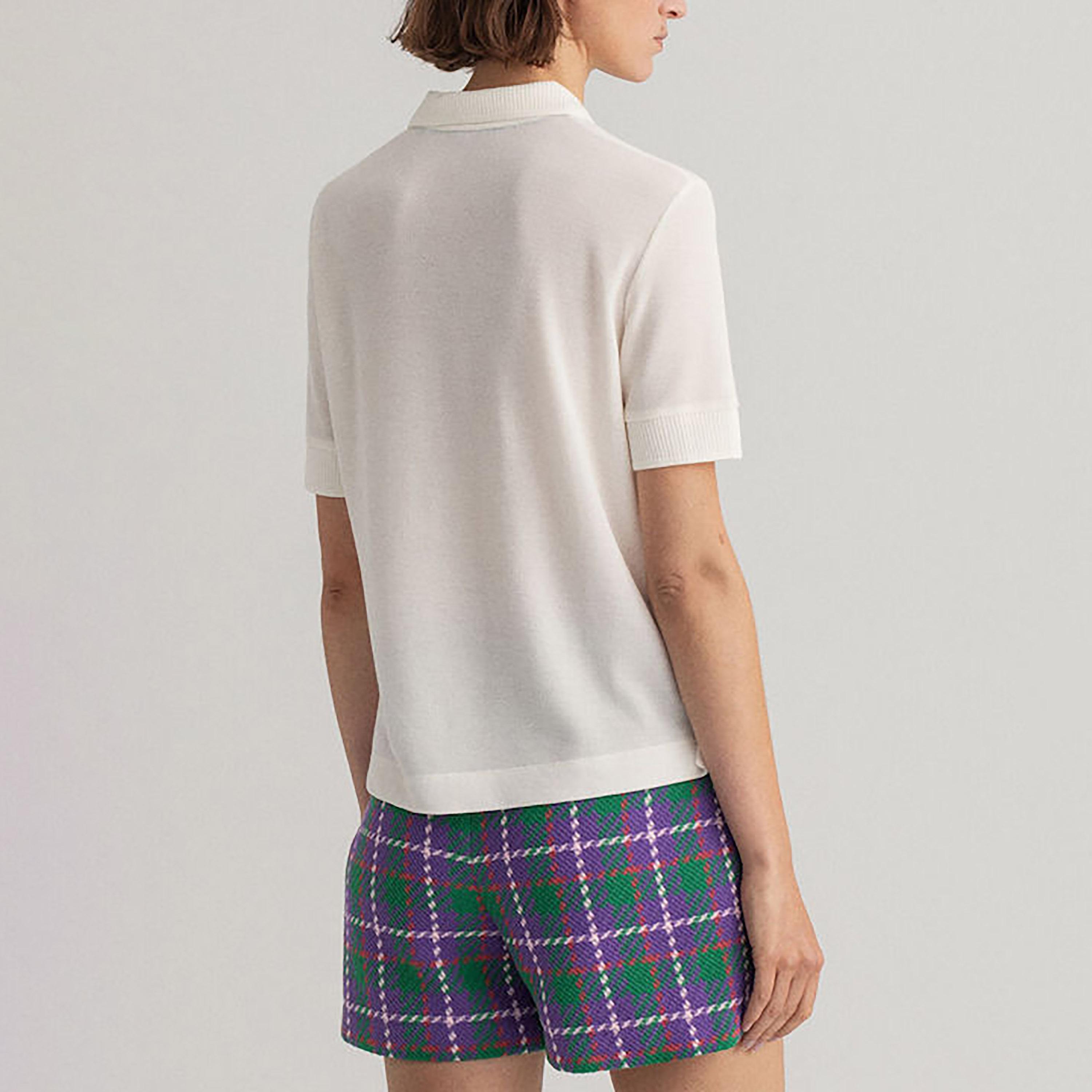 Gant Embroidered Logo Collared Short Sleeves Polo T-Shirt-women-clothing-tshirts-image-4