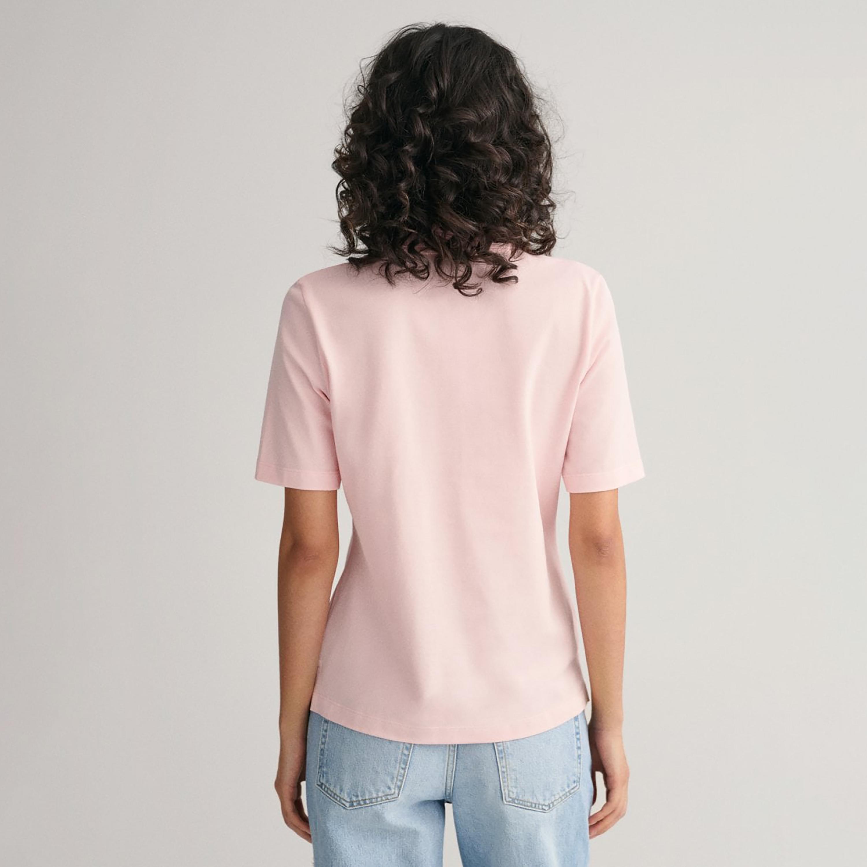 تي-شيرت بولو من جانت لوجو التفاصيل بأكمام طويلة وياقة-women-clothing-tshirts-image-15