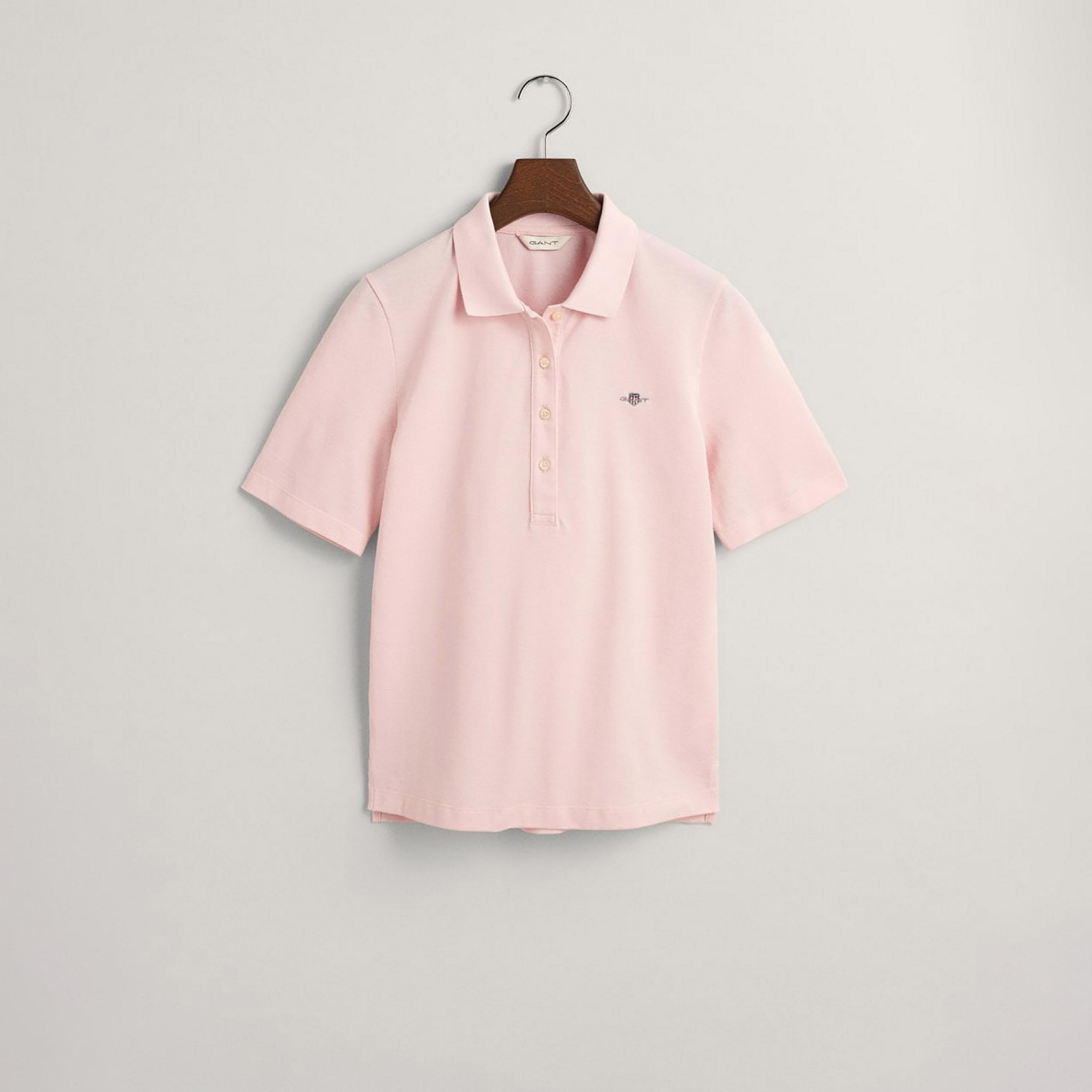 تي-شيرت بولو من جانت لوجو التفاصيل بأكمام طويلة وياقة-women-clothing-tshirts-image-16