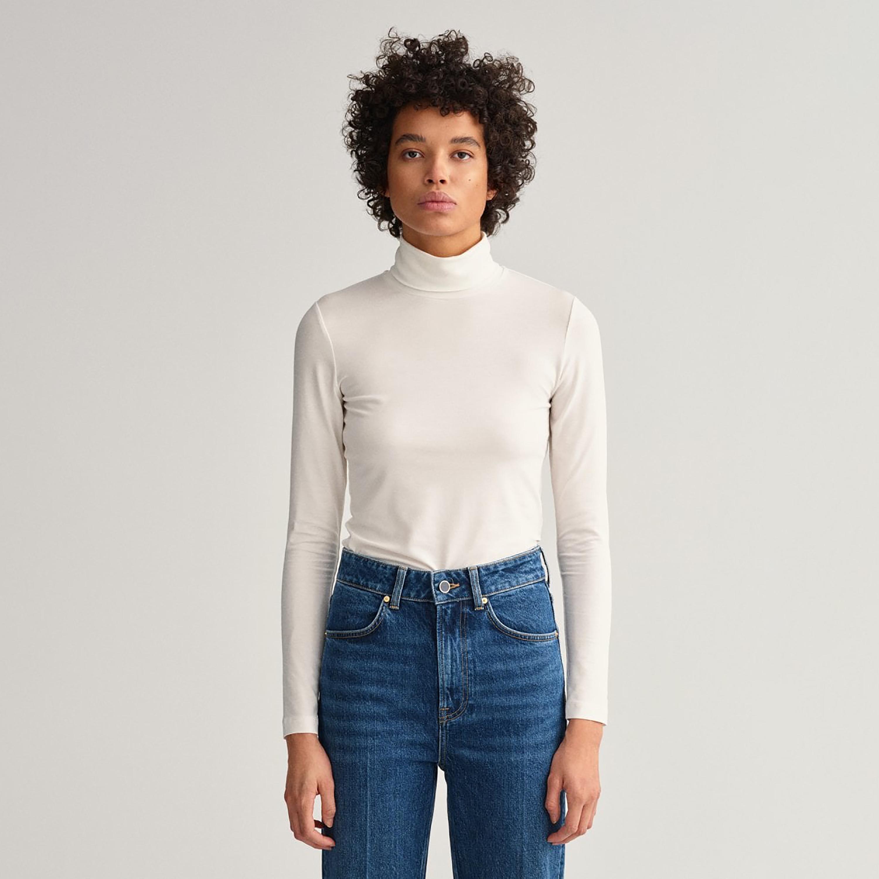 Gant Plain Turtle Neck Long Sleeves T-Shirt-women-clothing-tshirts-image-1