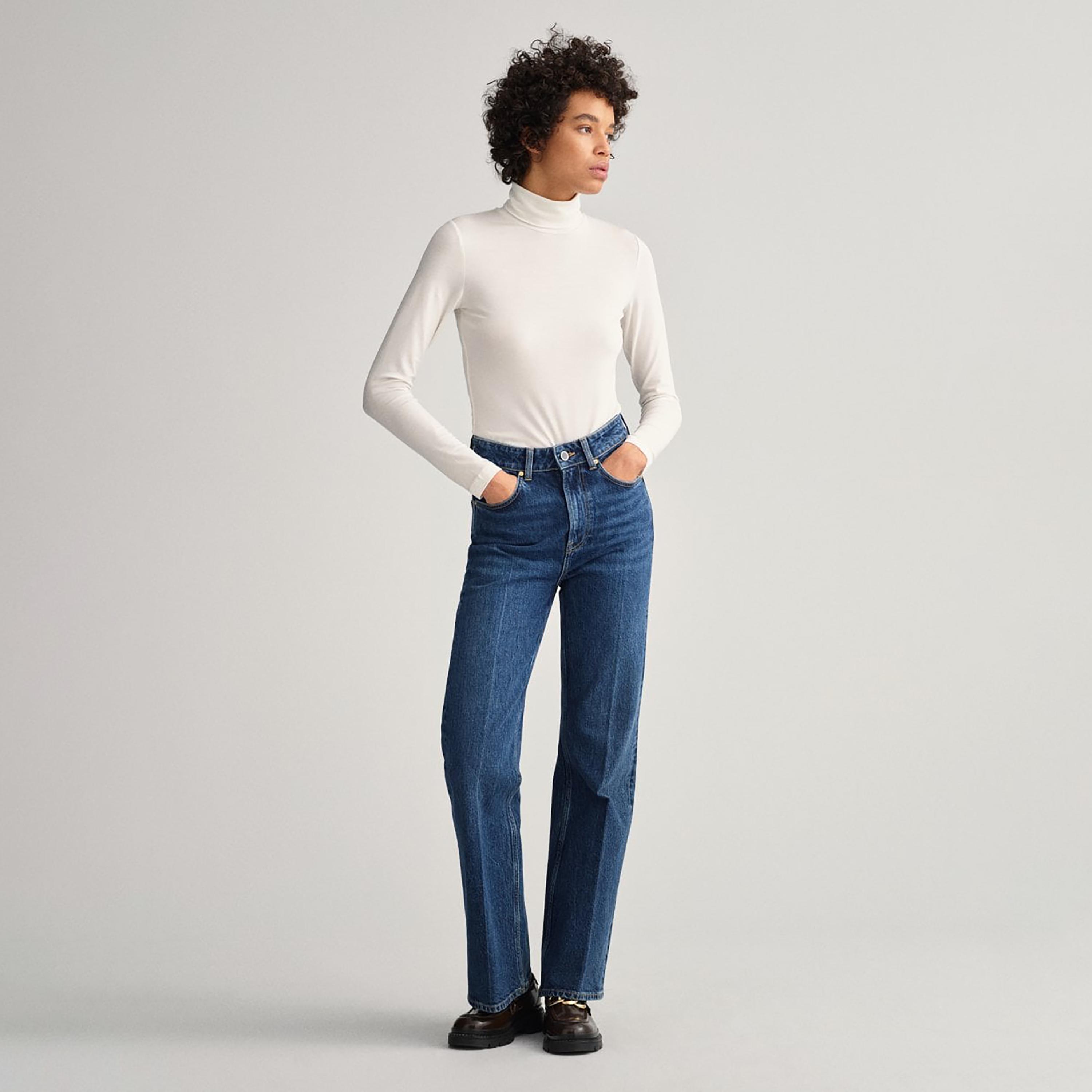 Gant Plain Turtle Neck Long Sleeves T-Shirt-women-clothing-tshirts-image-2