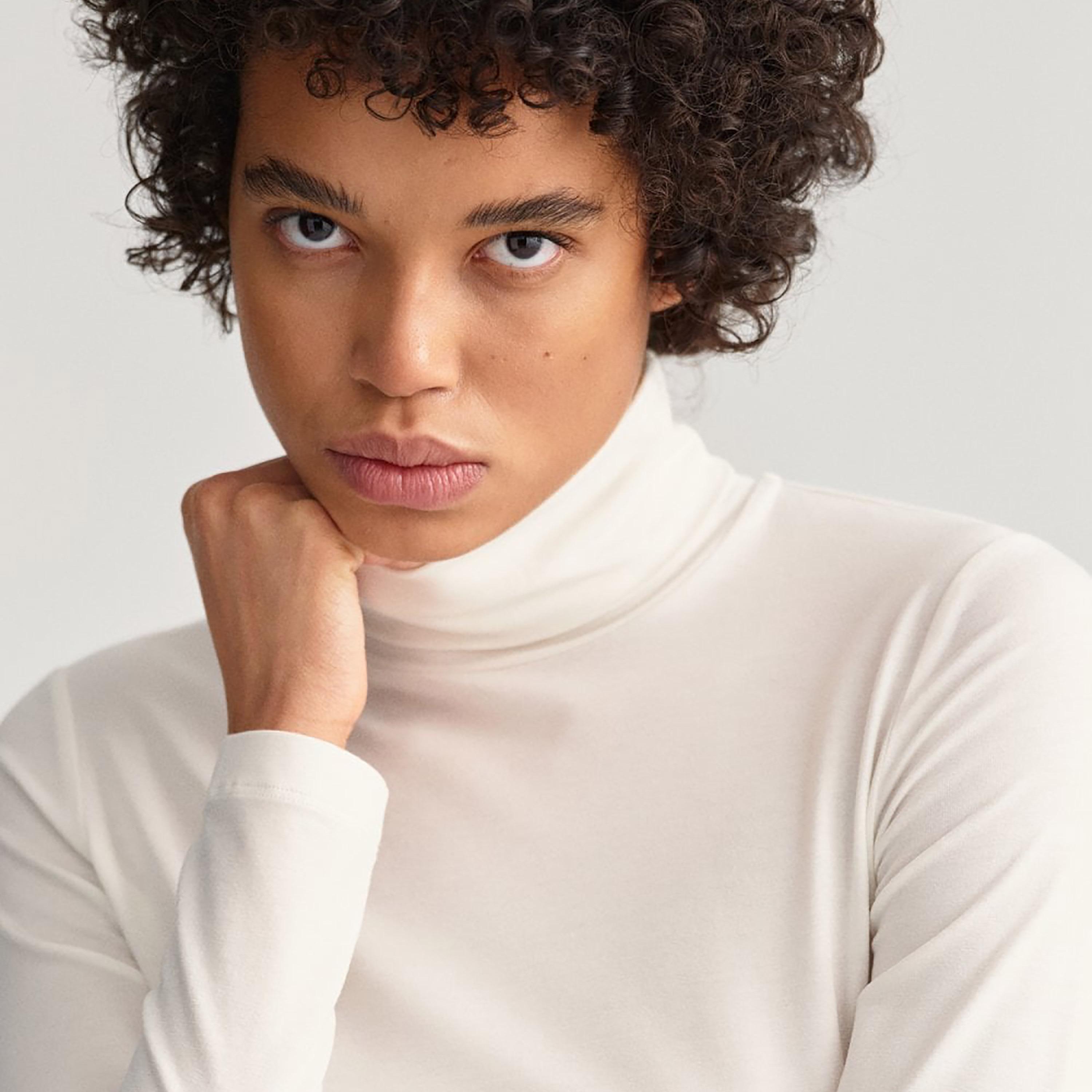 Gant Plain Turtle Neck Long Sleeves T-Shirt-women-clothing-tshirts-image-3