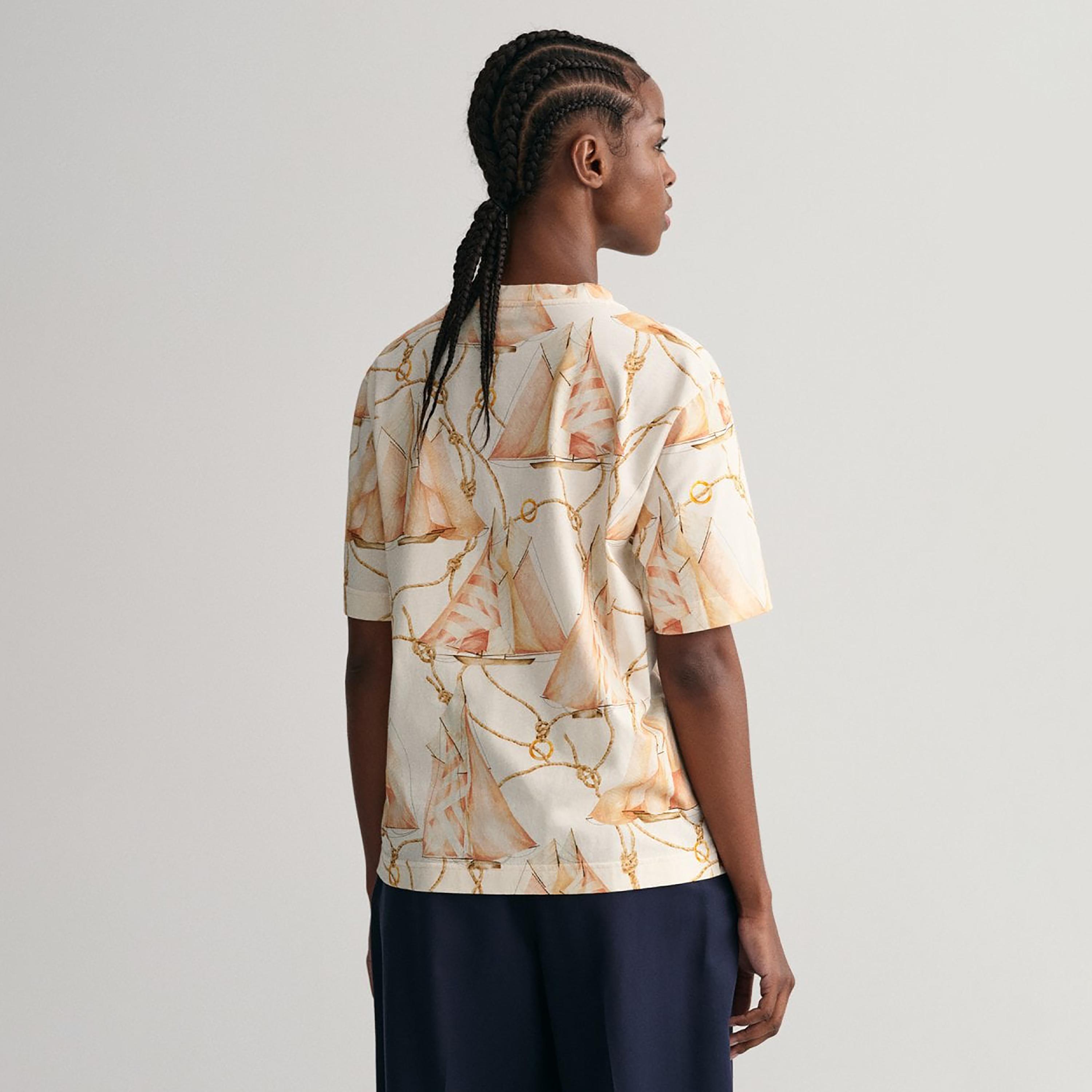 Gant Sailing Print Crew Neck Short Sleeves T-Shirt-women-clothing-tshirts-image-4