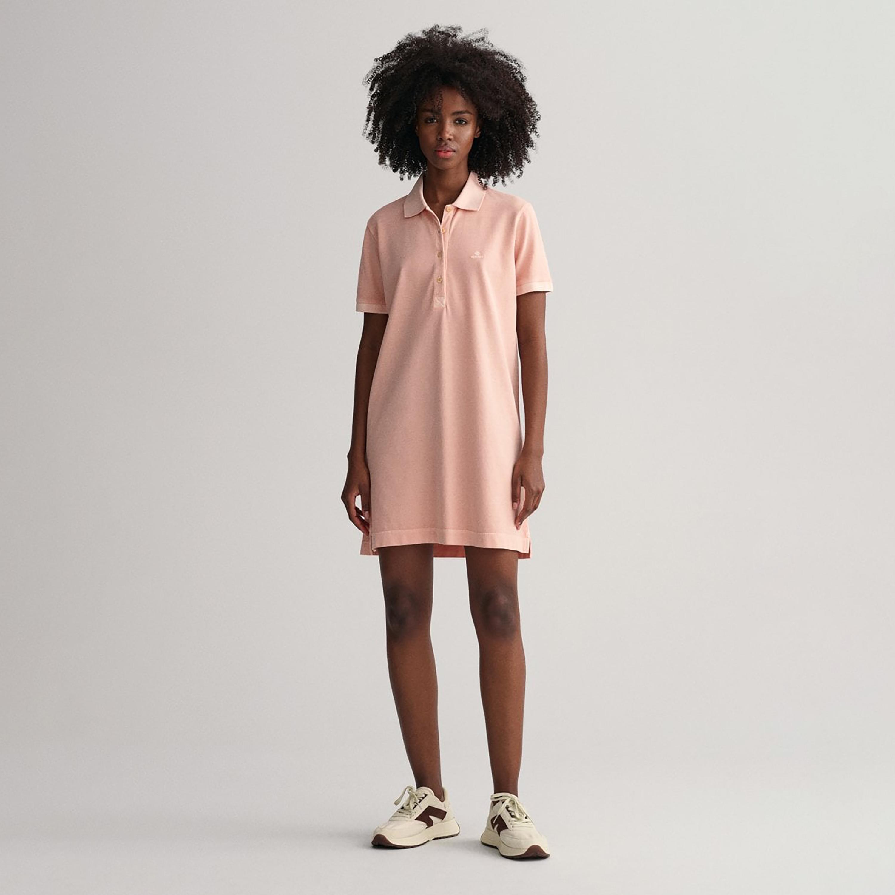 Gant Logo Detail Collared T-Shirt Mini Dress-women-clothing-dresses-image-2