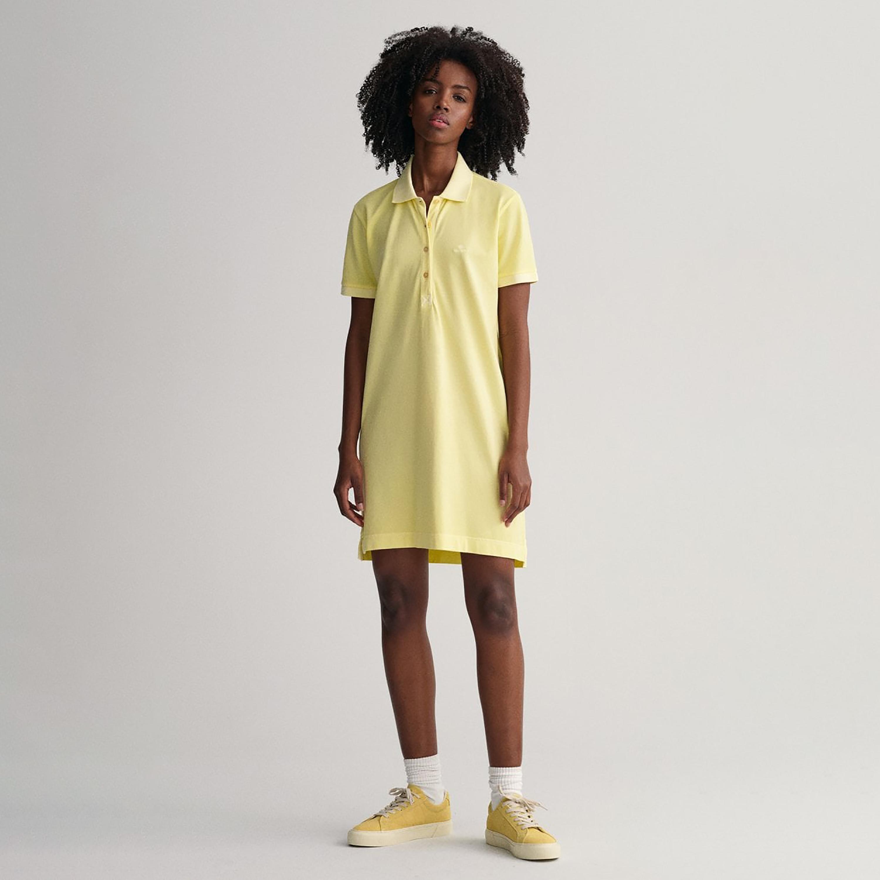 Gant Logo Detail Collared T-Shirt Mini Dress-women-clothing-dresses-image-2