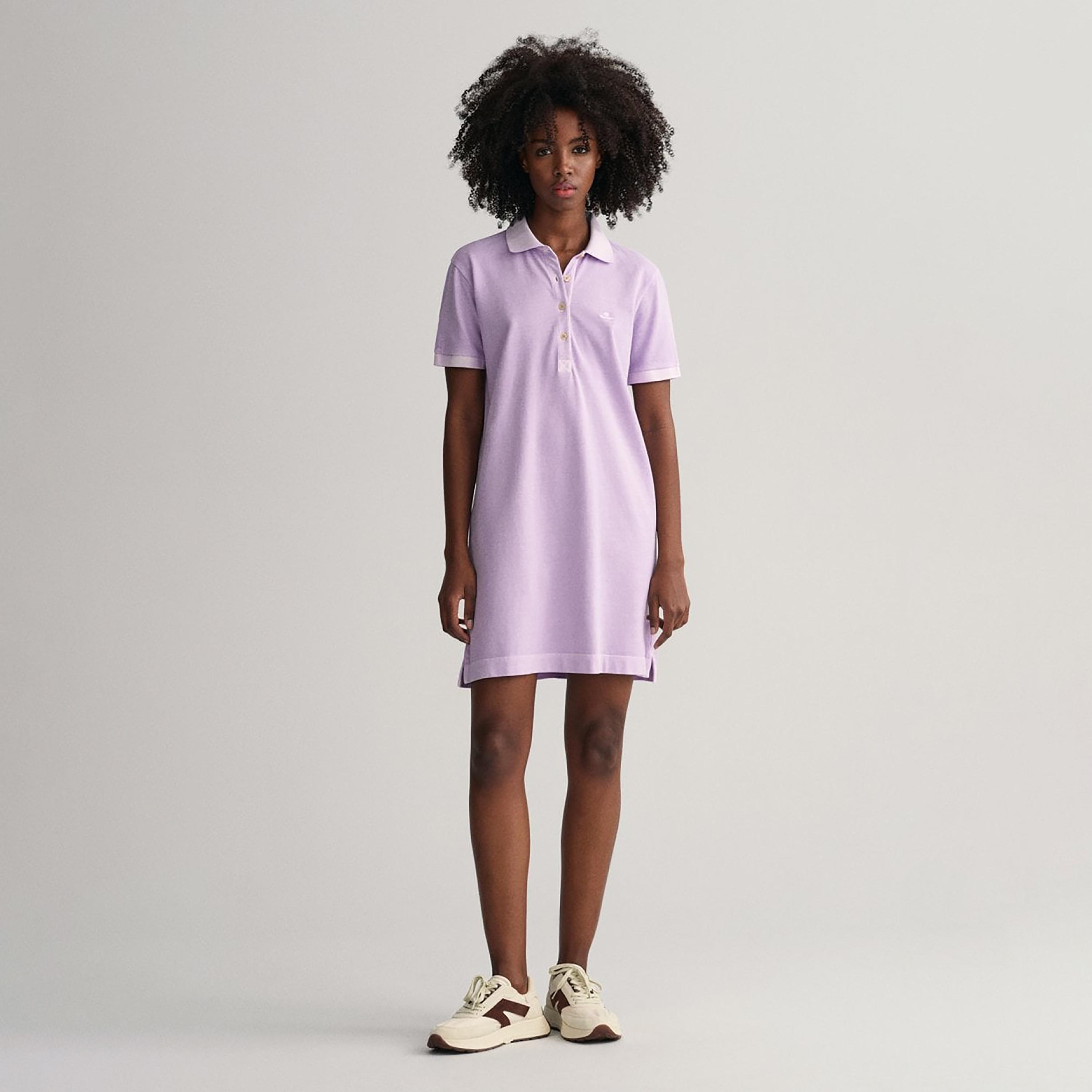 Gant Logo Detail Collared T-Shirt Mini Dress-women-clothing-dresses-image-2