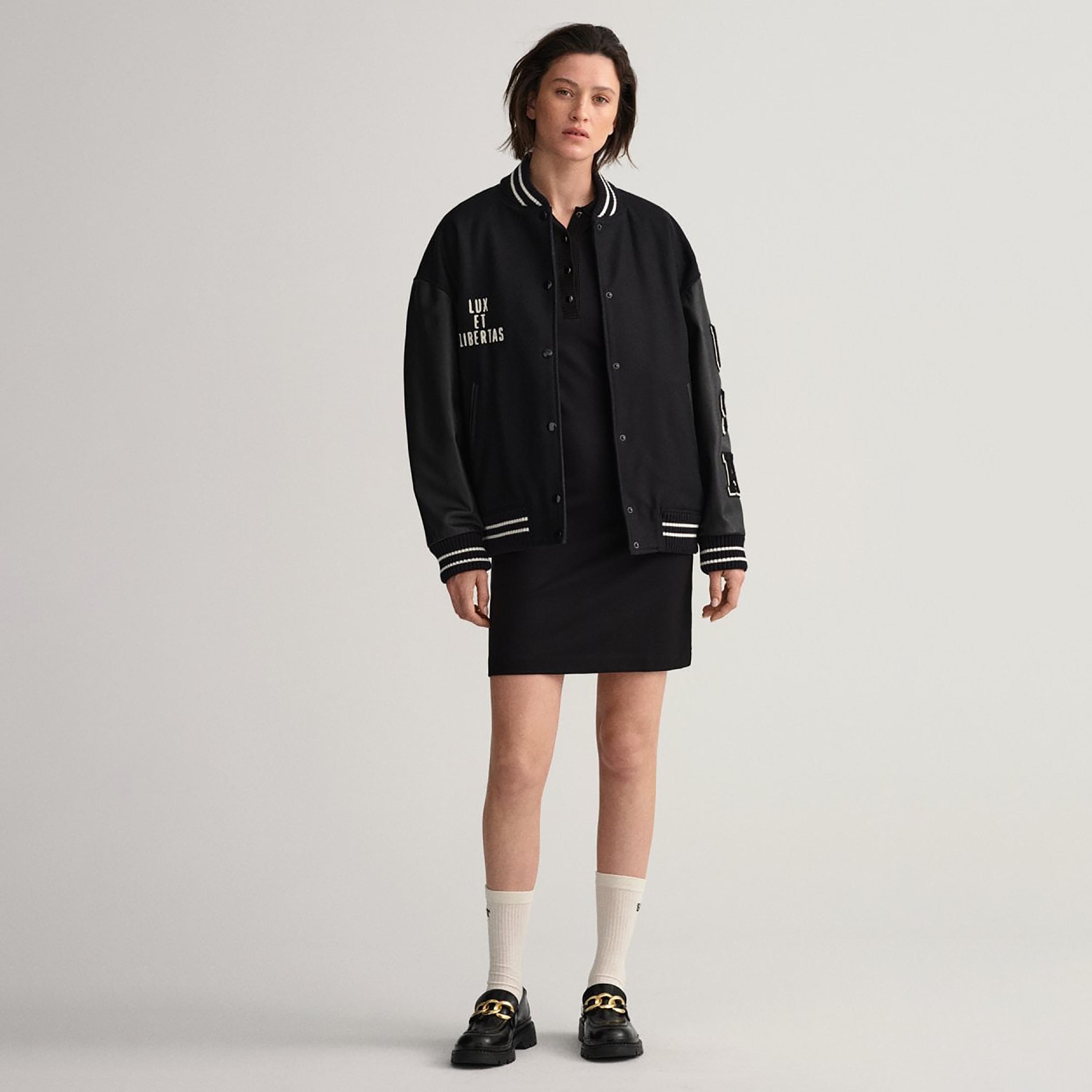 Gant Logo Detail Collared T-Shirt Mini Dress-women-clothing-dresses-image-2