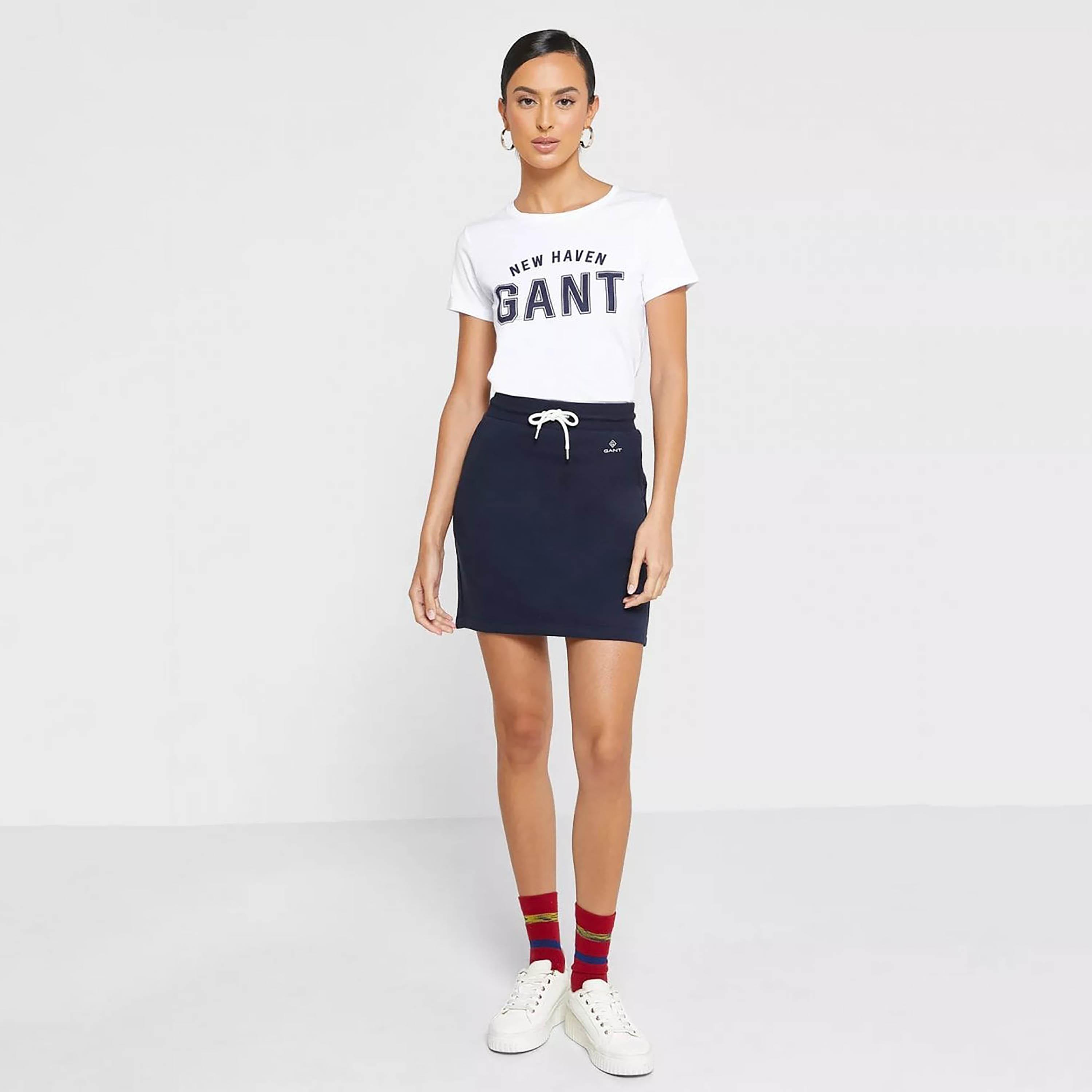 Gant Logo Print Round Neck Short Sleeves Women's T-Shirt-women-clothing-tshirts-image-2