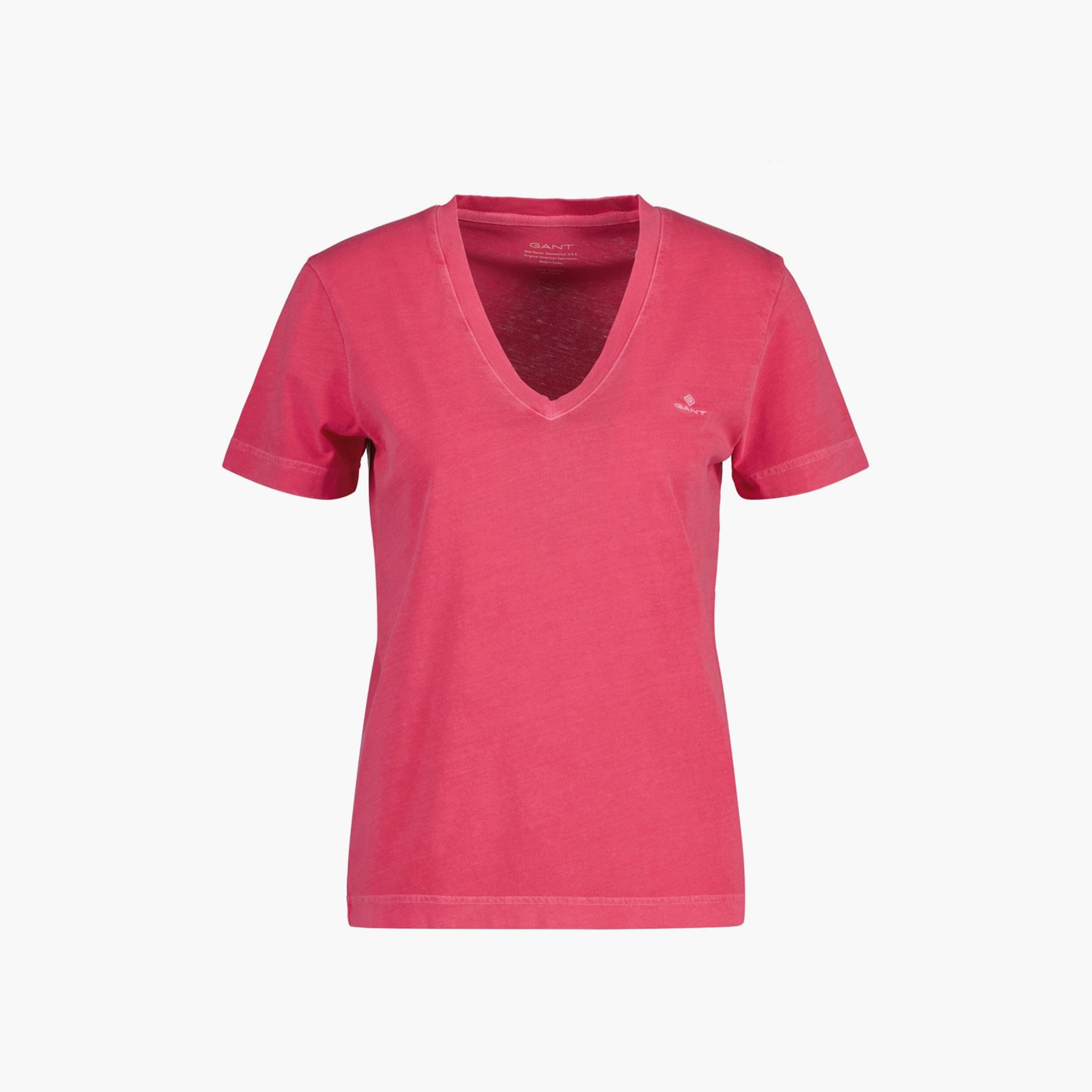 تي-شيرت جانت لوجو بأكمام قصيرة والرقبة الخامسة-women-clothing-tshirts-image-1